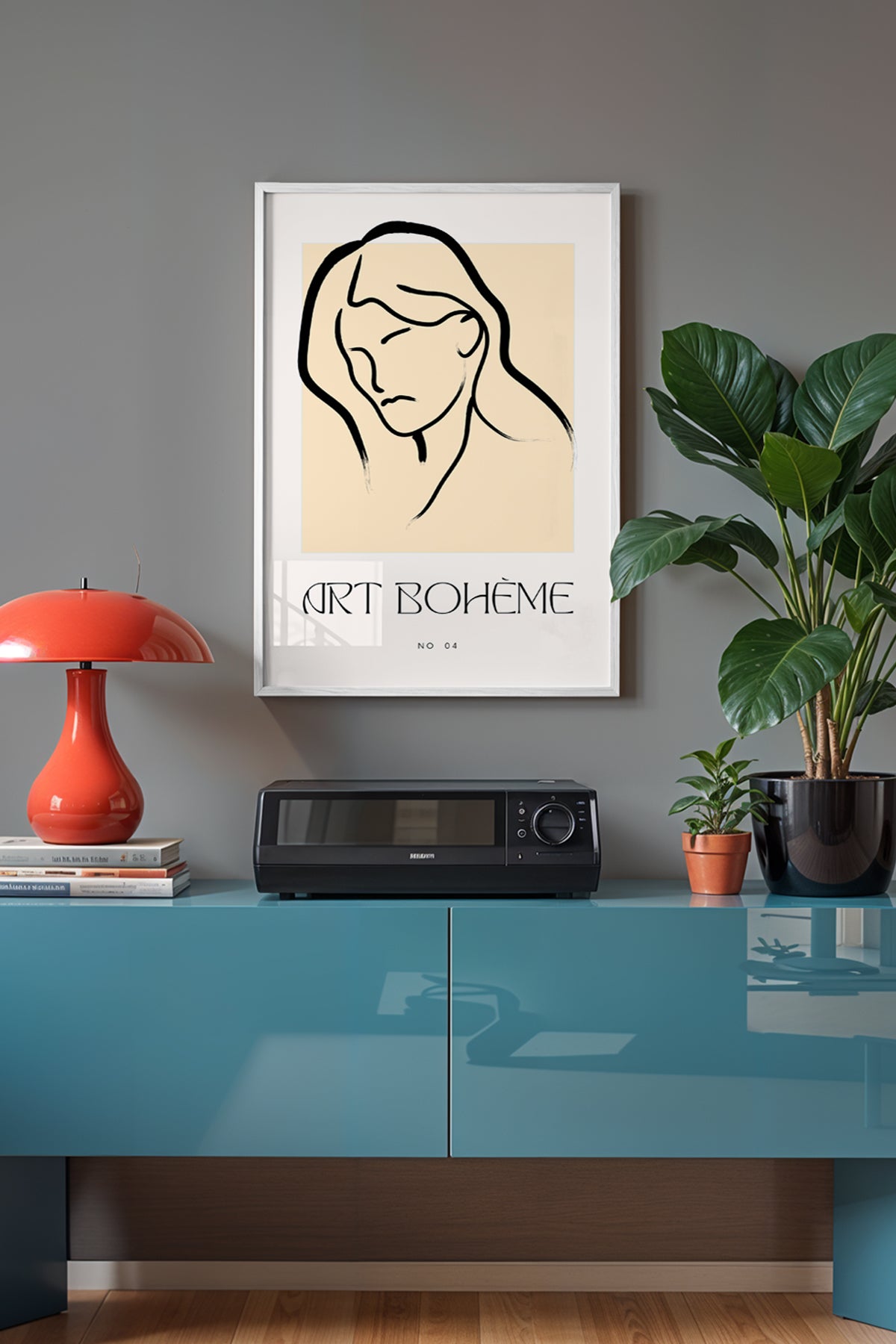 Bohemian Serisi Beyaz Çerçeveli Poster, Tablo No:89