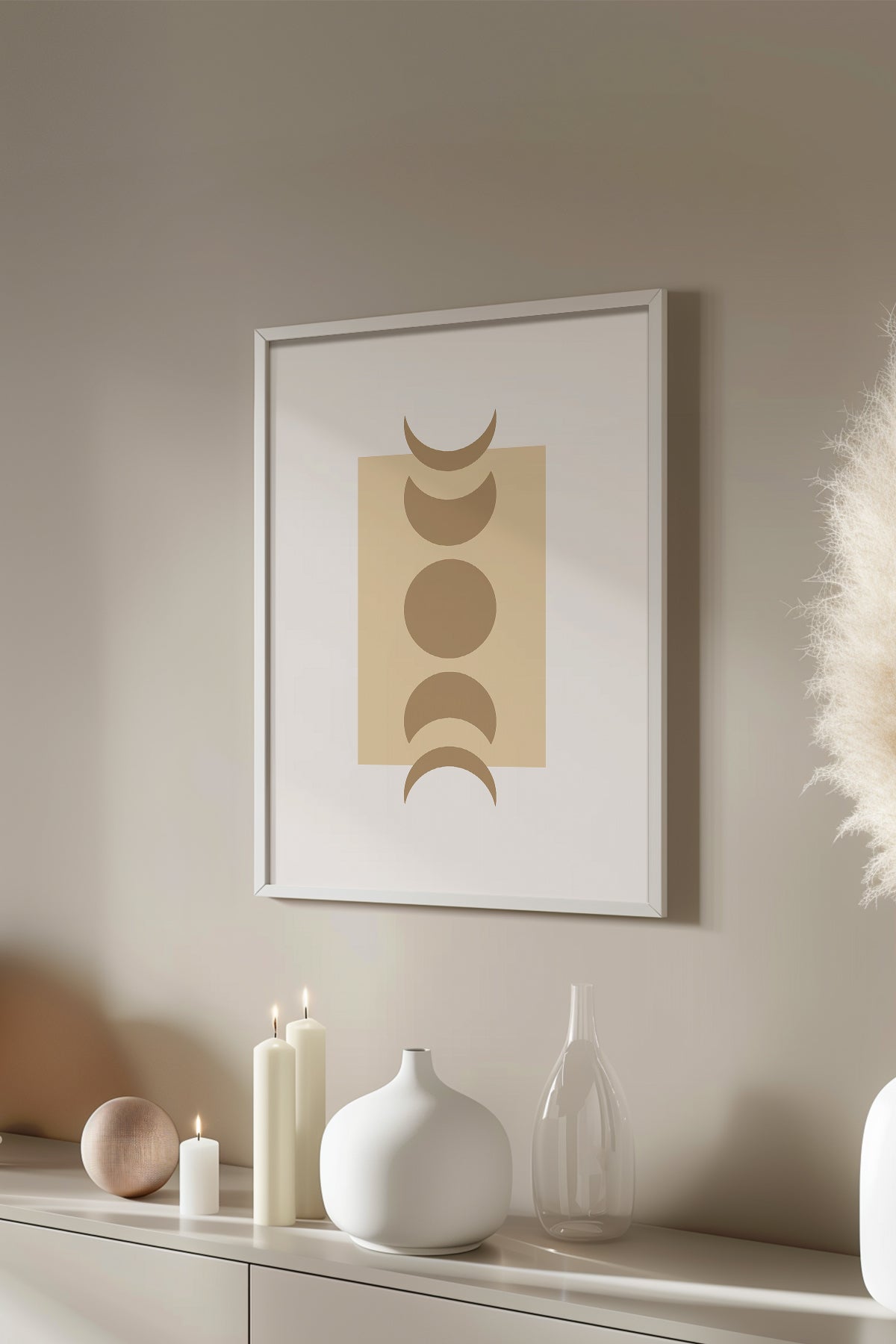 Bohemian Serisi Beyaz Çerçeveli Poster, Tablo No:144