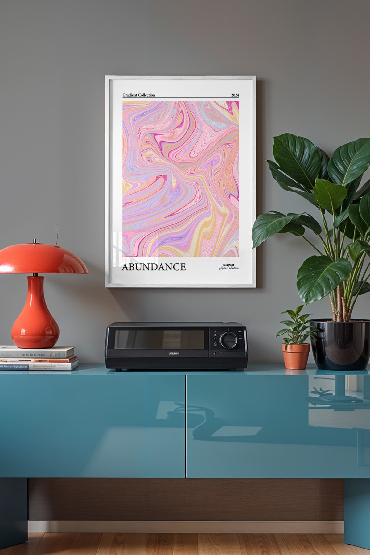 Aura Serisi Beyaz Çerçeveli Poster, Tablo No:32