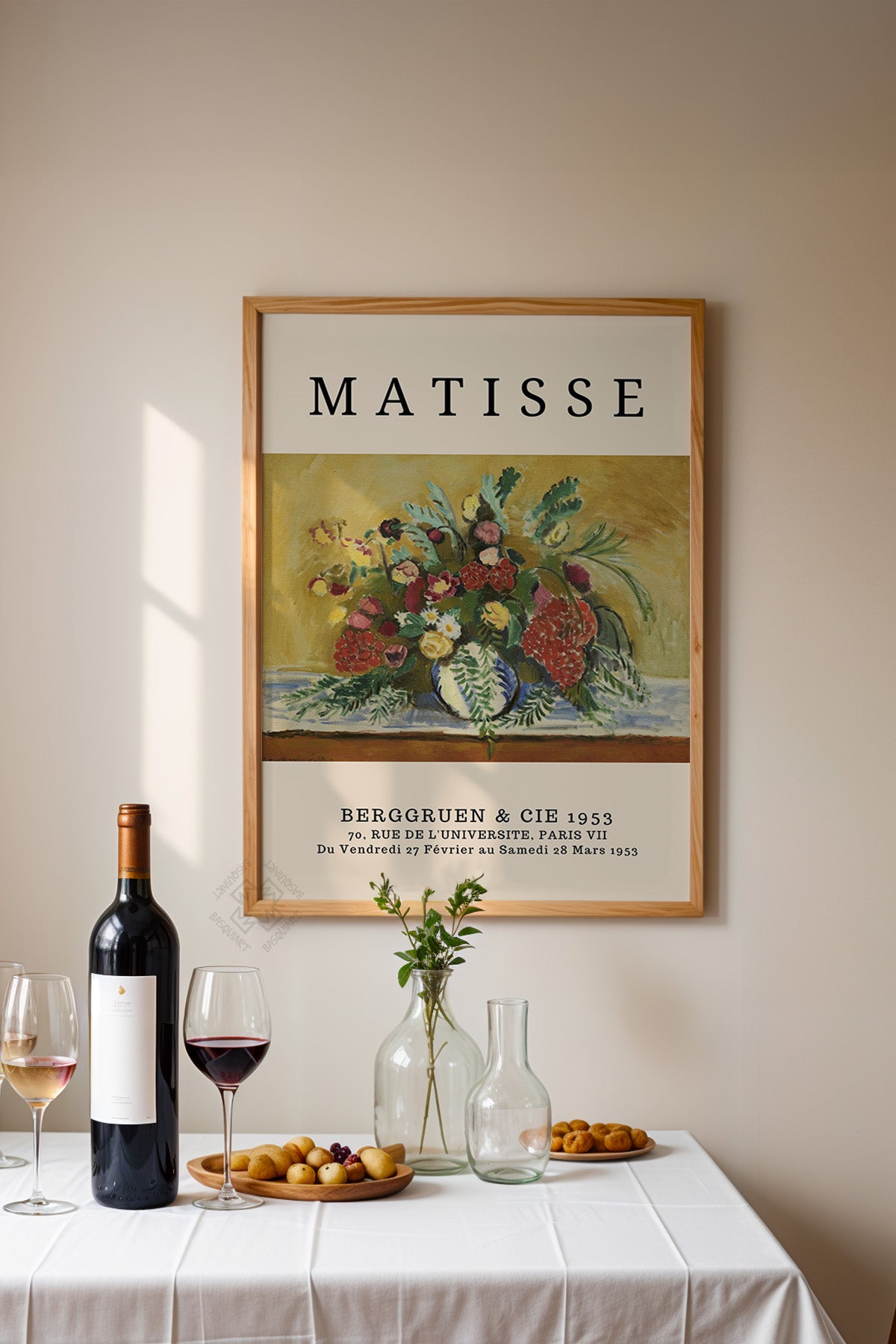 Henri Matisse Serisi Ahşap Çerçeveli Poster, Tablo Duvar Dekoru No:2
