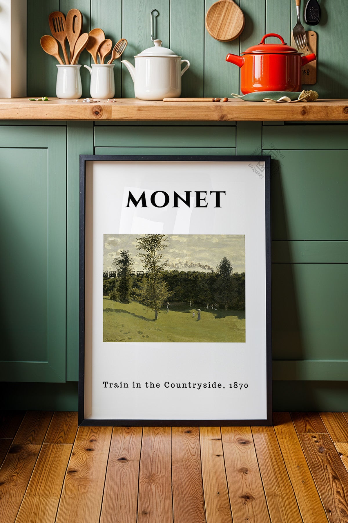 Claude Monet Serisi Siyah Çerçeveli Poster, Tablo Duvar Dekoru No:15