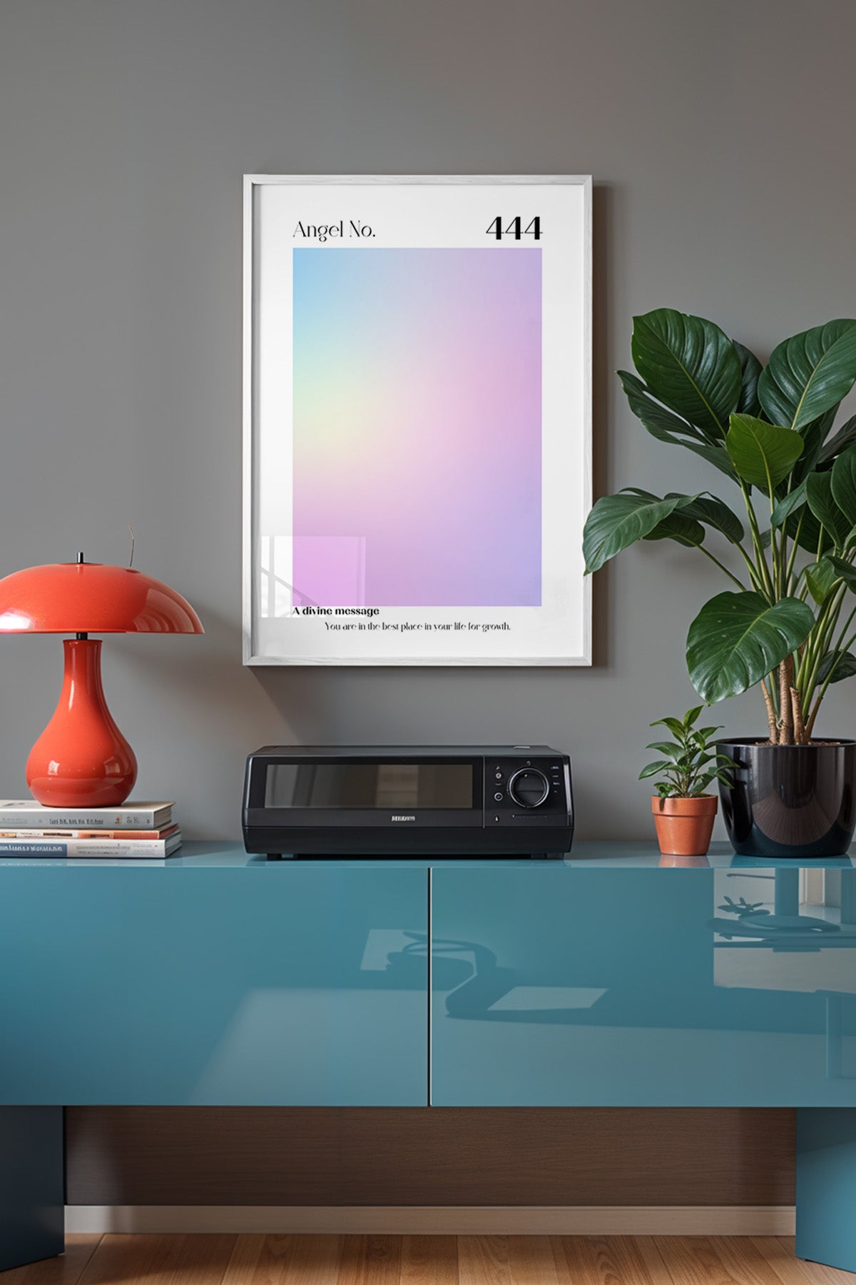 Aura Serisi Beyaz Çerçeveli Poster, Tablo No:70