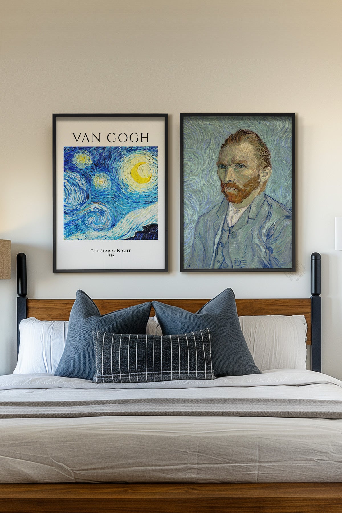 Van Gogh 2'li Siyah Çerçeveli Poster, Tablo Seti No:37