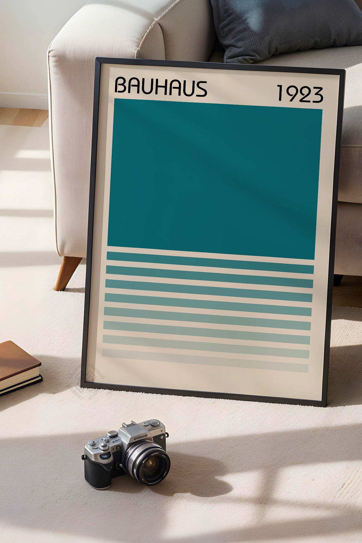 Bauhaus Serisi Siyah Çerçeveli Poster, Tablo No:19