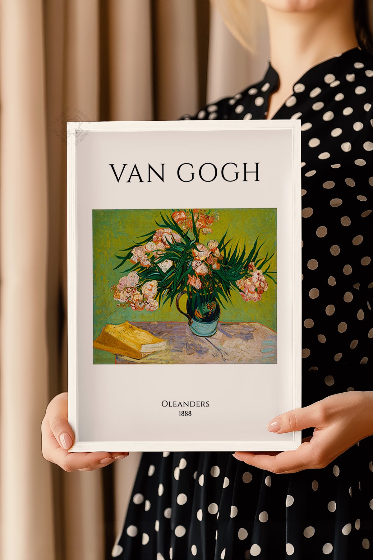 Vincent Van Gogh Serisi Beyaz Çerçeveli Poster, Tablo Duvar Dekoru No:9
