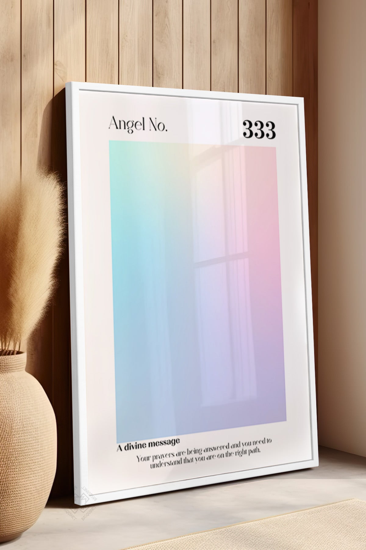 Aura Serisi Beyaz Çerçeveli Poster, Tablo No:69