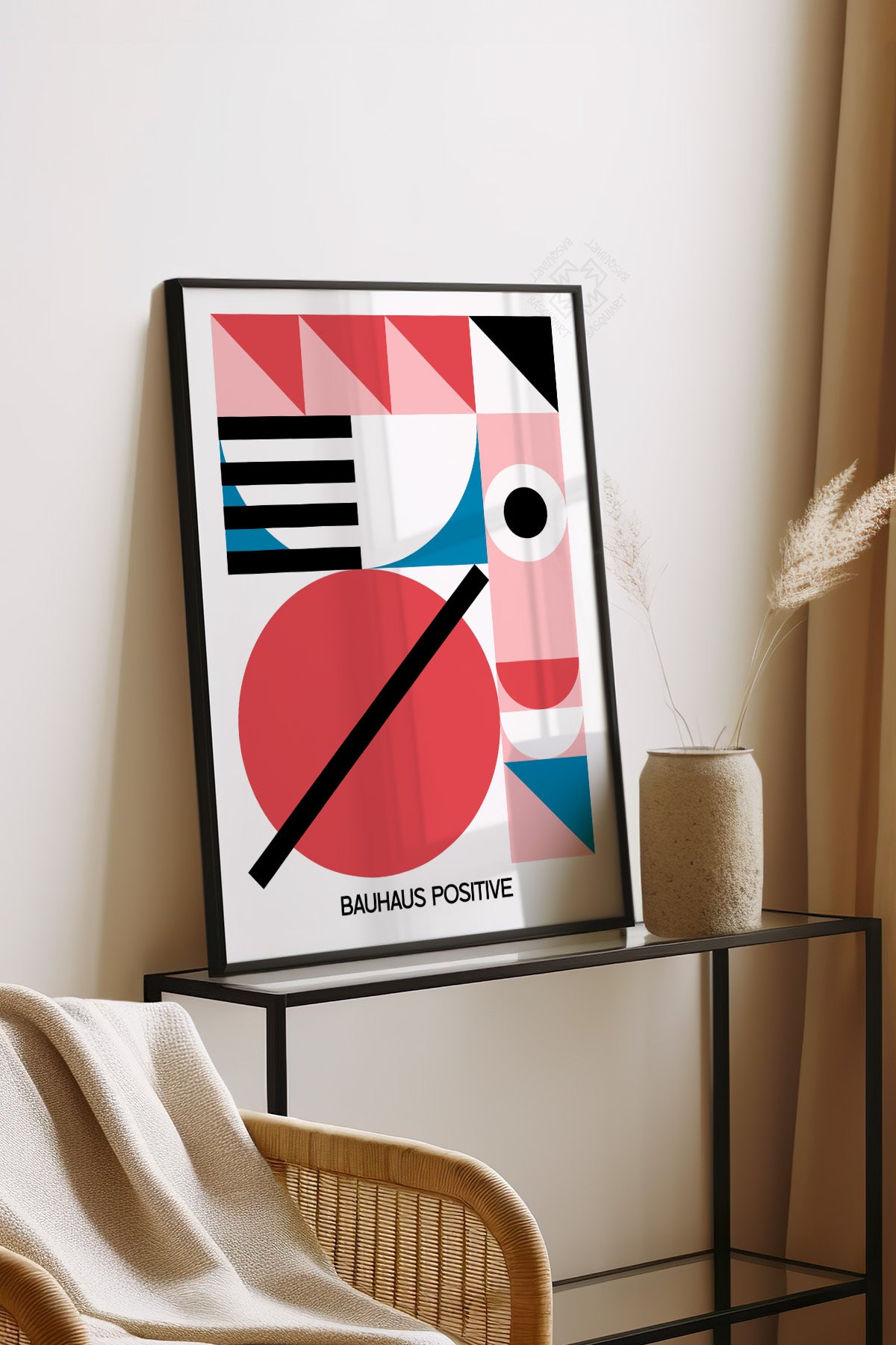 Bauhaus Serisi Siyah Çerçeveli Poster, Tablo No:120