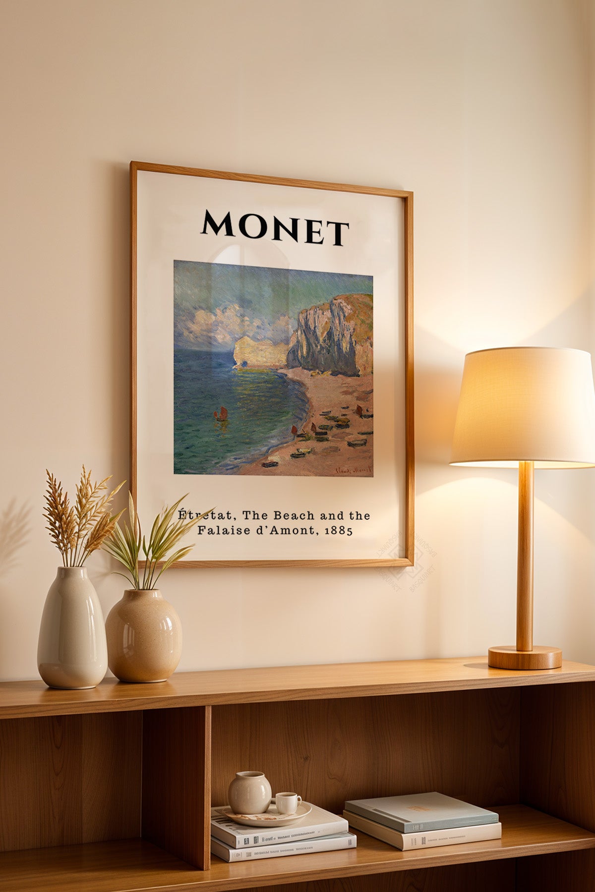 Claude Monet Serisi Ahşap Çerçeveli Poster, Tablo Duvar Dekoru No:4