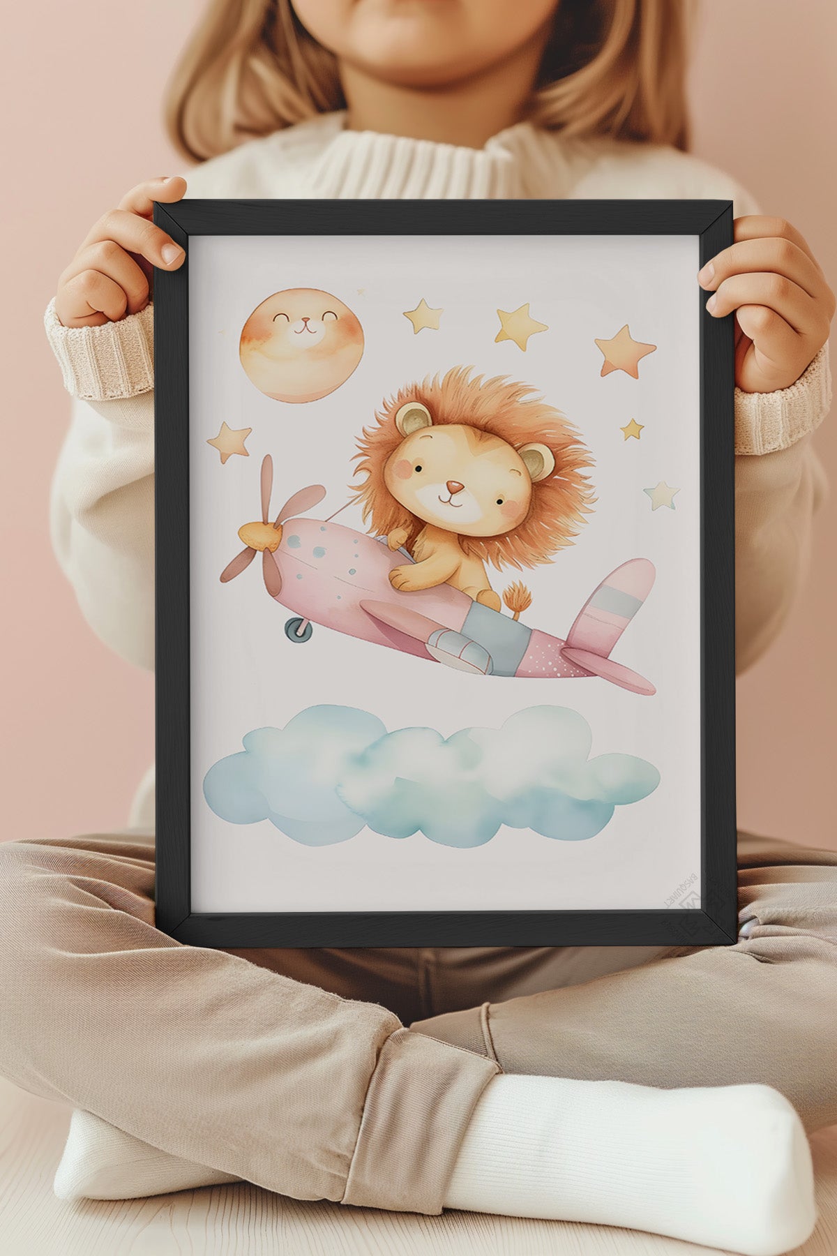 Çocuk Odası, Bebek Odası Siyah Çerçeveli Poster, Tablo No:42