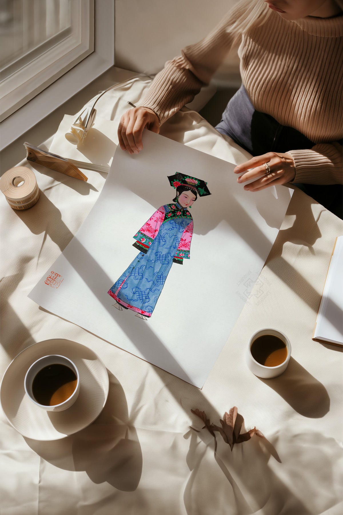 Japon İllüstrasyon 4'lü Poster Seti, Duvar Dekoru No:46