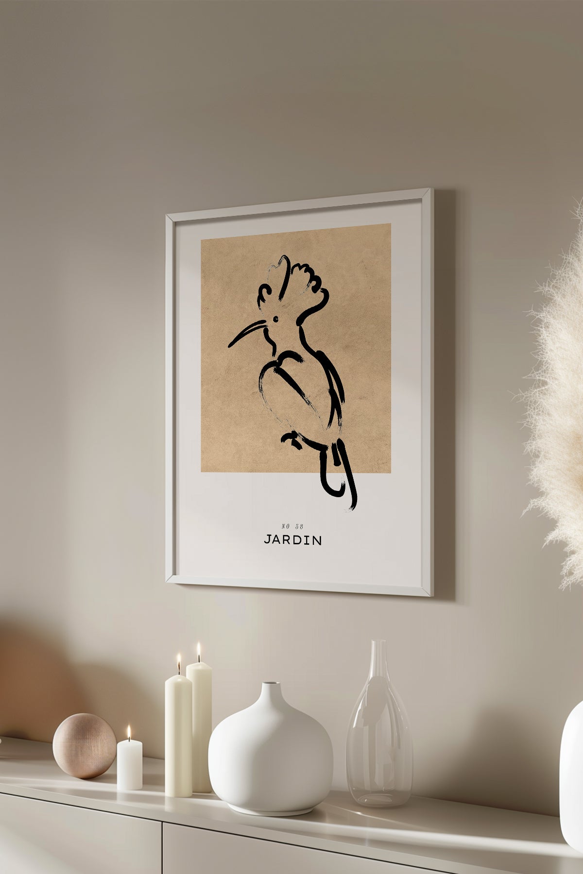 Bohemian Serisi Beyaz Çerçeveli Poster, Tablo No:80