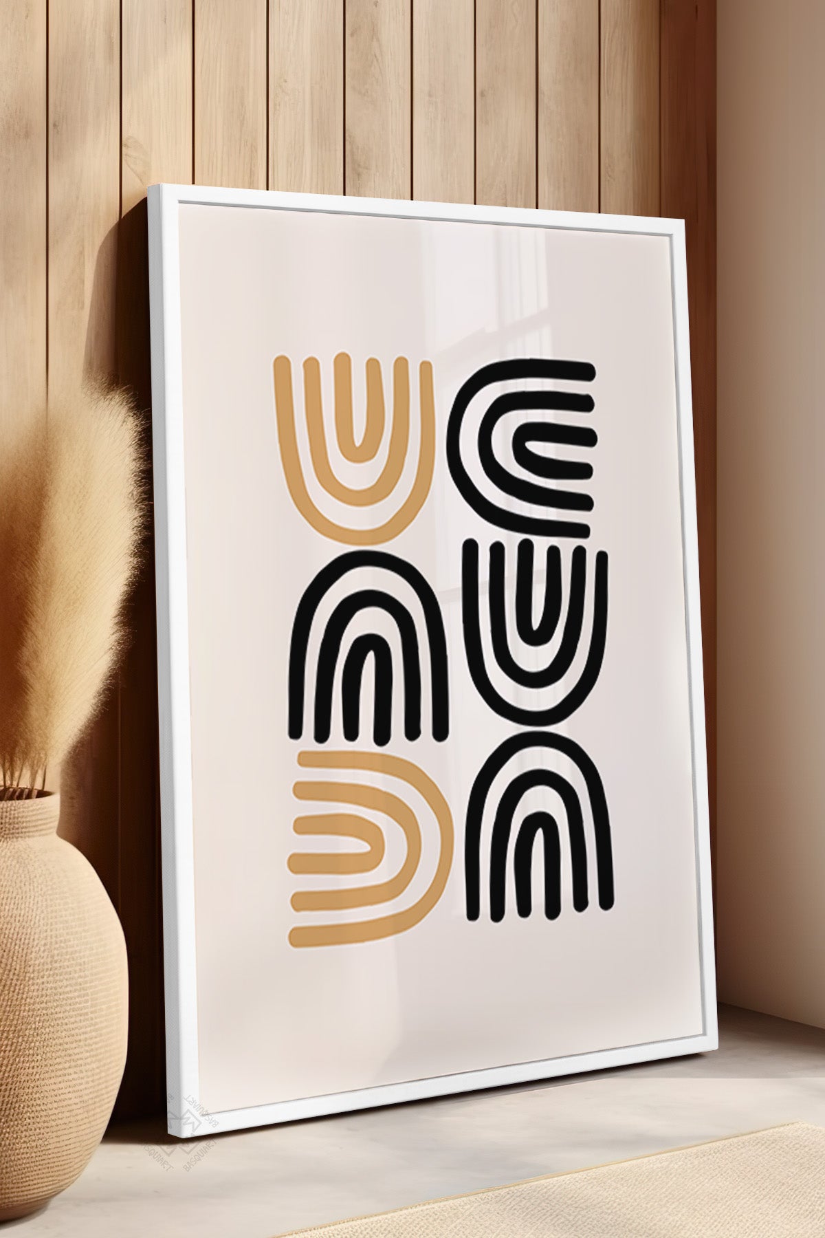 Bauhaus Serisi Beyaz Çerçeveli Poster, Tablo No:106