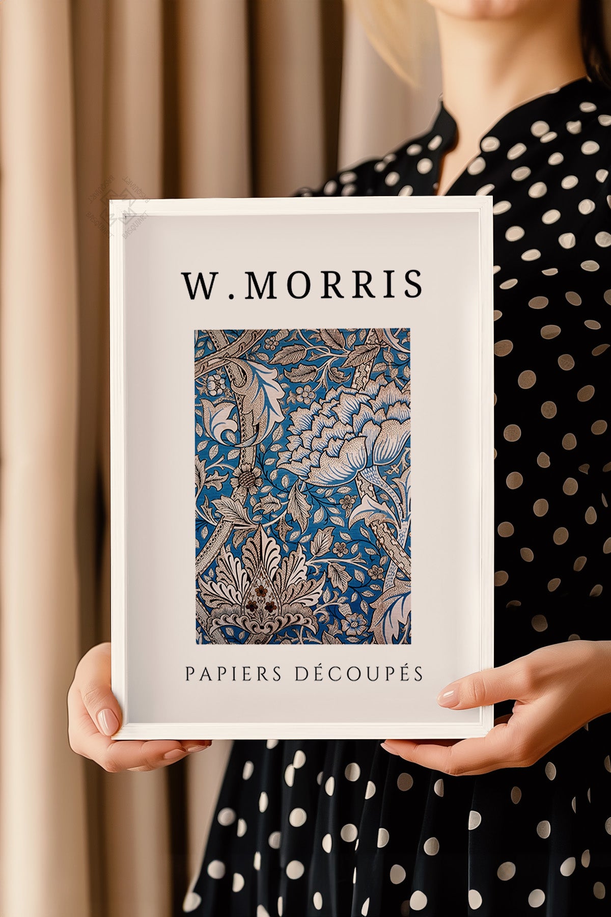 William Morris Serisi Beyaz Çerçeveli Poster, Tablo Duvar Dekoru No:12