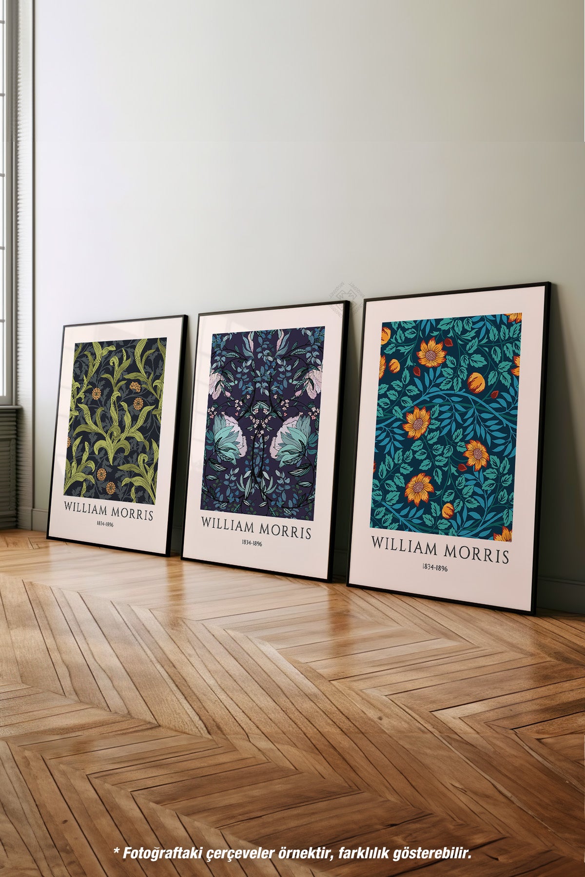 İskandinav 3'lü Siyah Çerçeveli Poster, Tablo Seti No:42