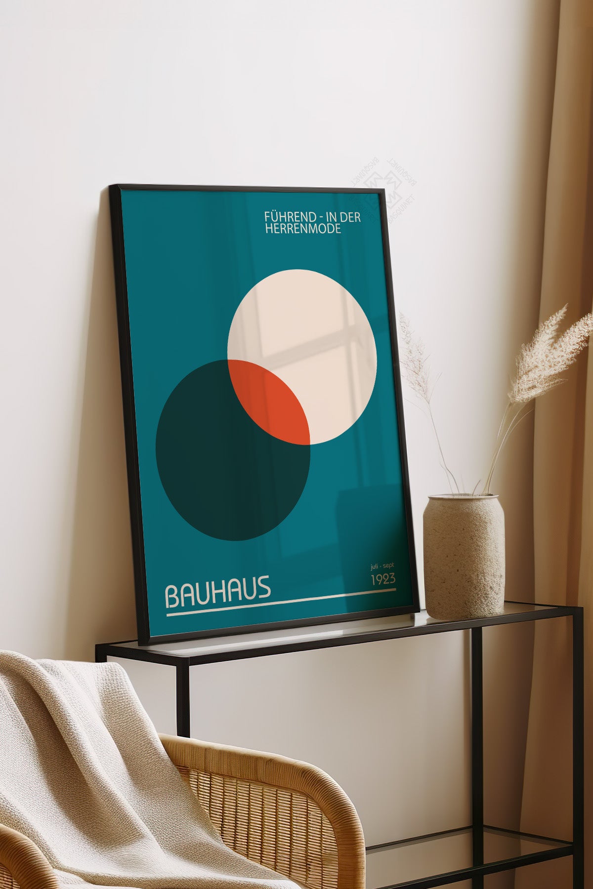 Bauhaus Serisi Siyah Çerçeveli Poster, Tablo No:18