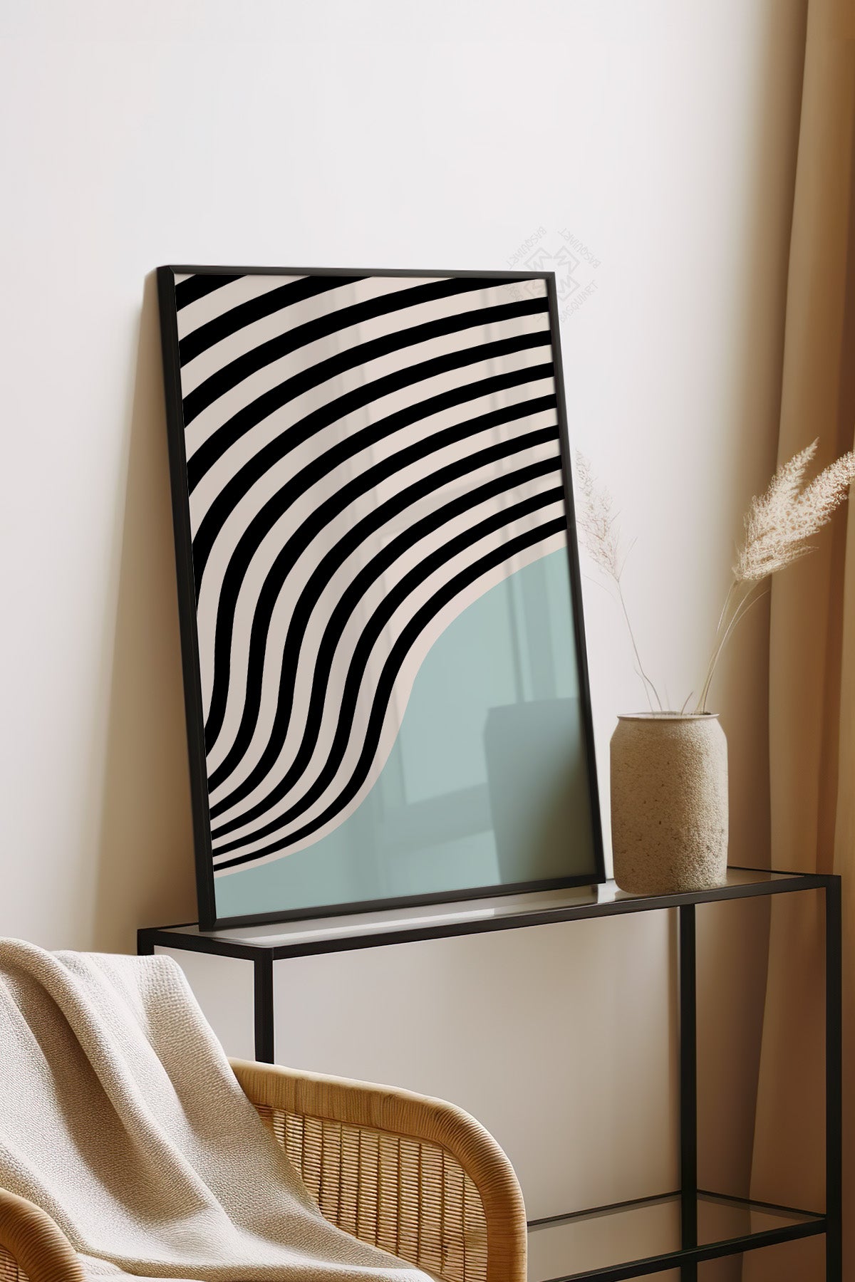 Bauhaus Serisi Siyah Çerçeveli Poster, Tablo No:67