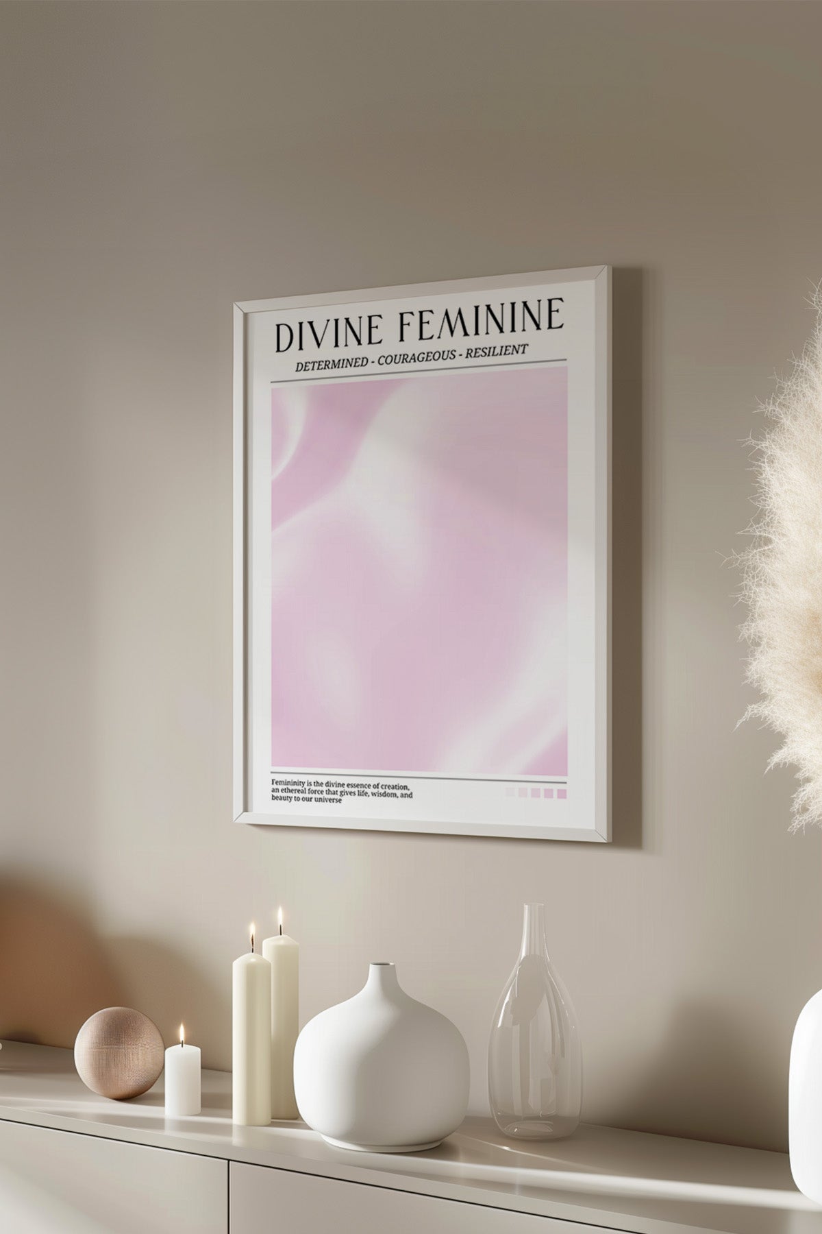 Aura Serisi Beyaz Çerçeveli Poster, Tablo No:131