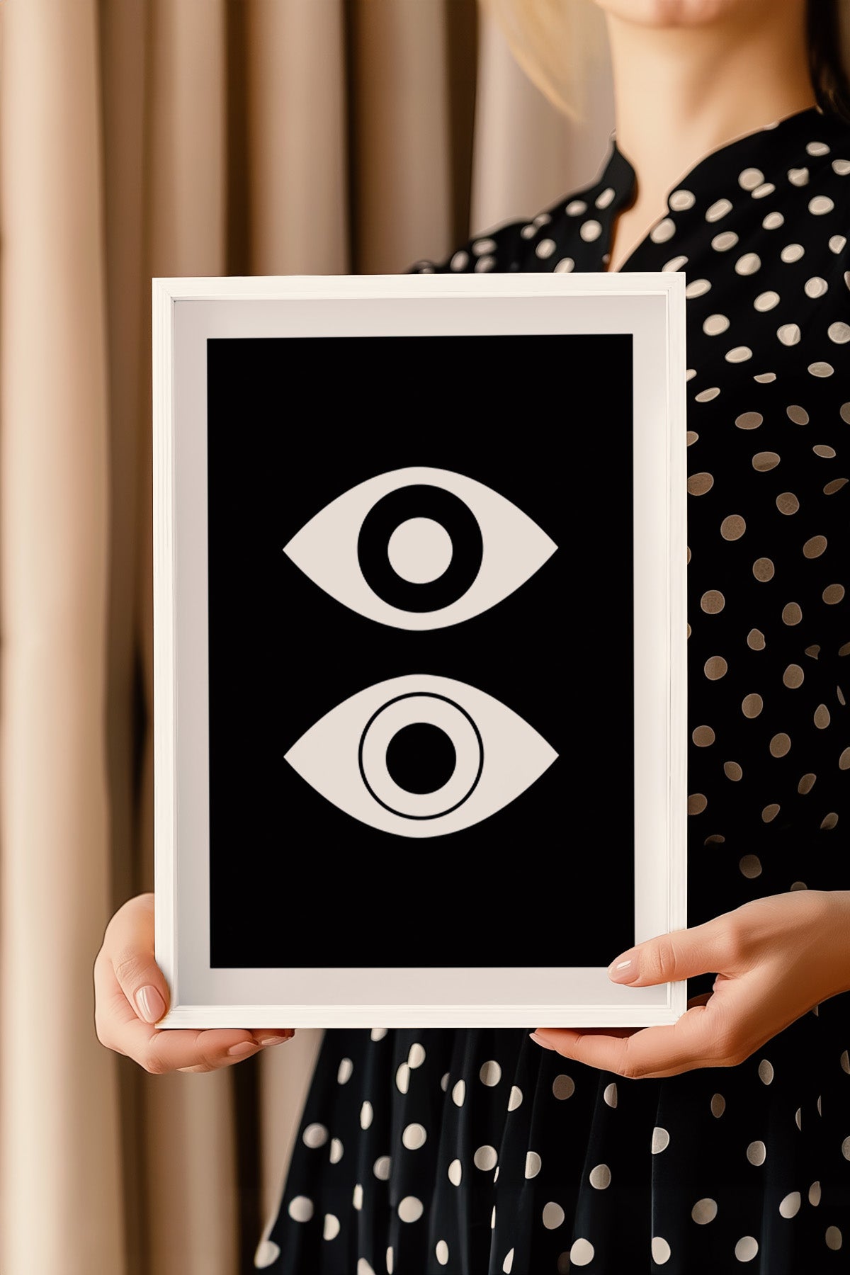 Bauhaus Serisi Beyaz Çerçeveli Poster, Tablo No:49
