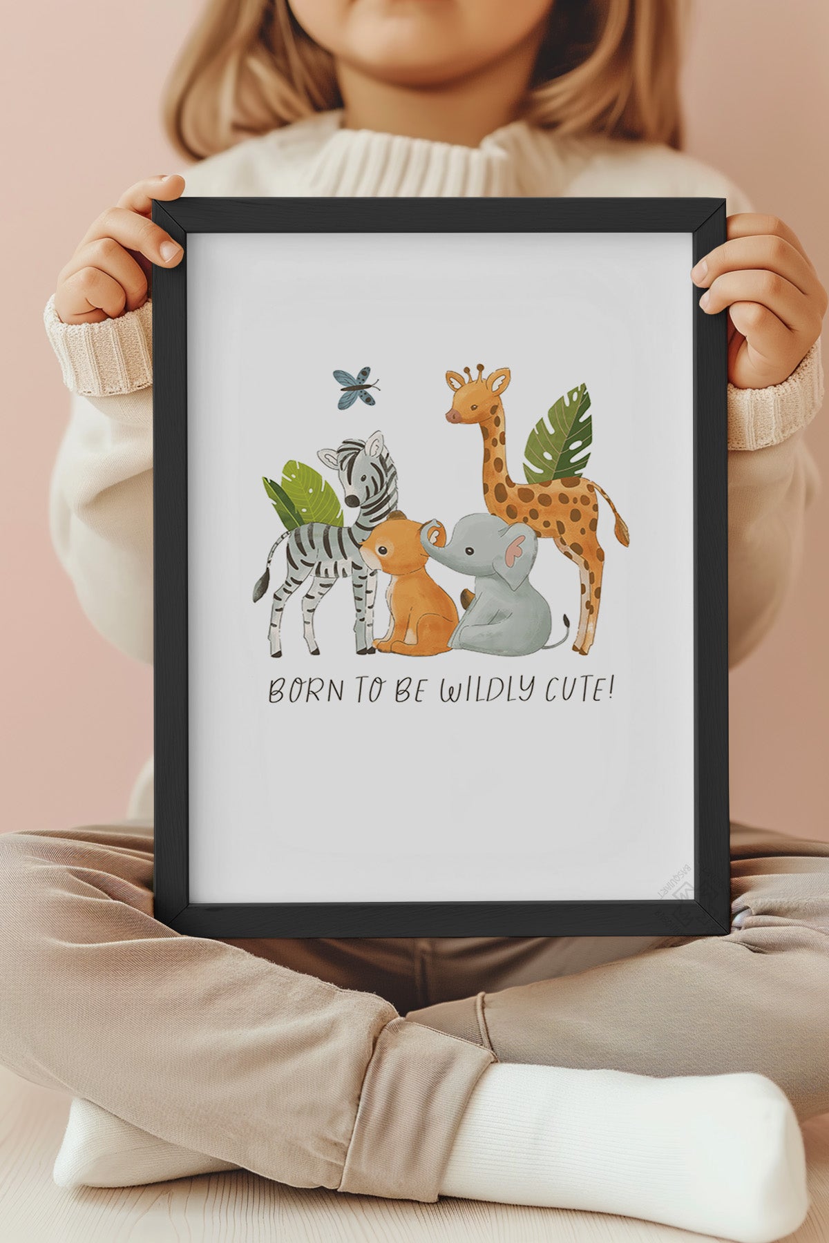 Çocuk Odası, Bebek Odası Siyah Çerçeveli Poster, Tablo No:98