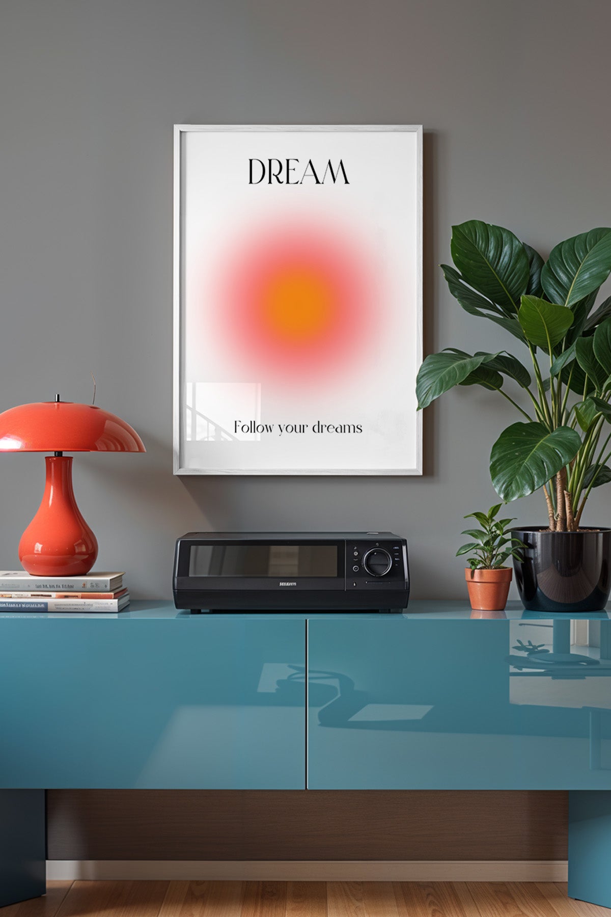 Aura Serisi Beyaz Çerçeveli Poster, Tablo No:153