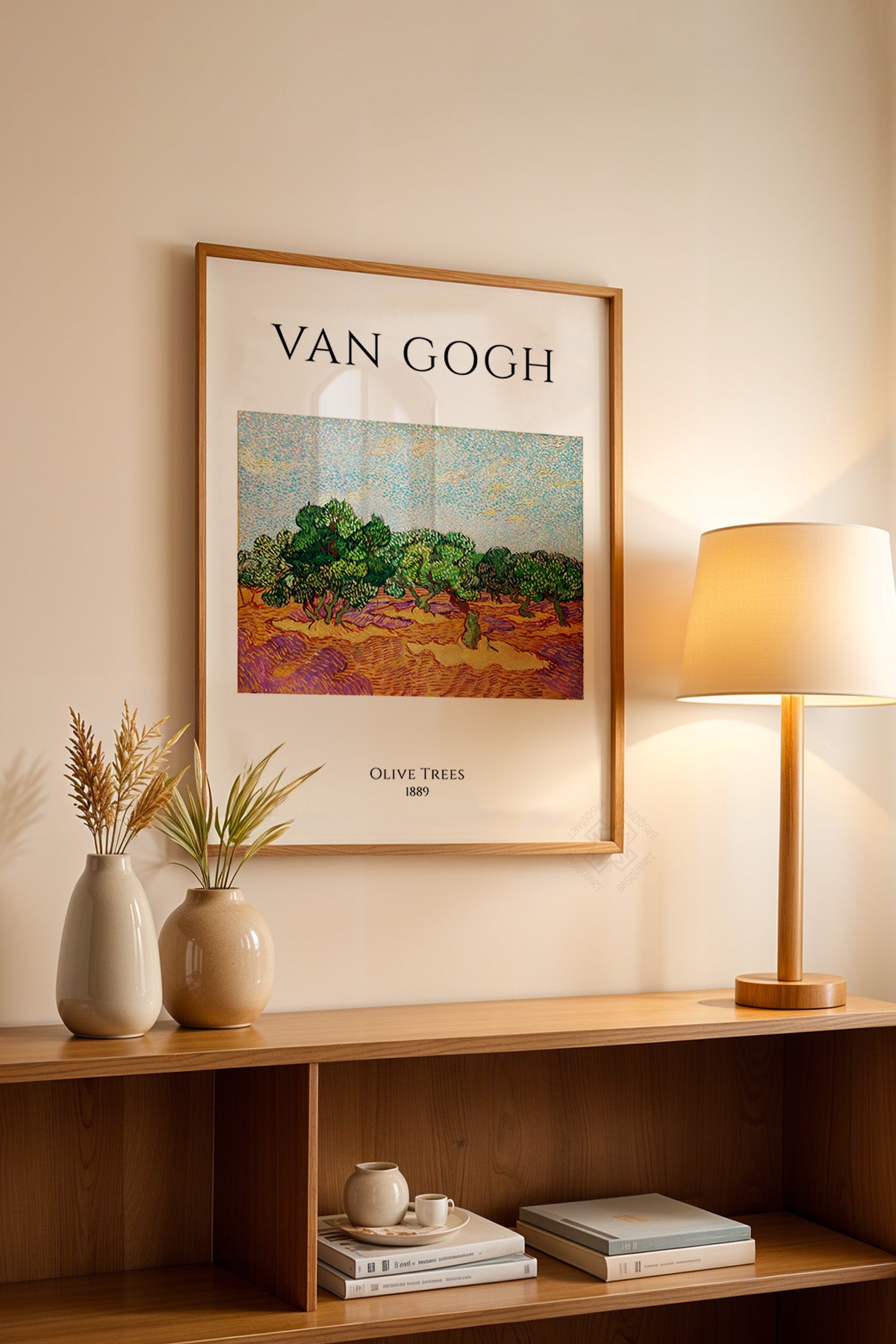 Vincent Van Gogh Serisi Ahşap Çerçeveli Poster, Tablo Duvar Dekoru No:6