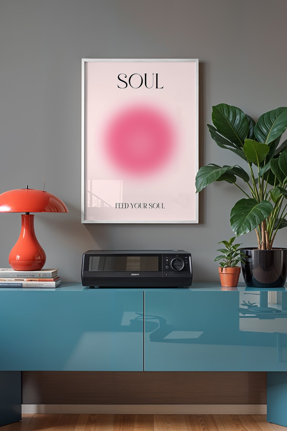 Aura Serisi Beyaz Çerçeveli Poster, Tablo No:161