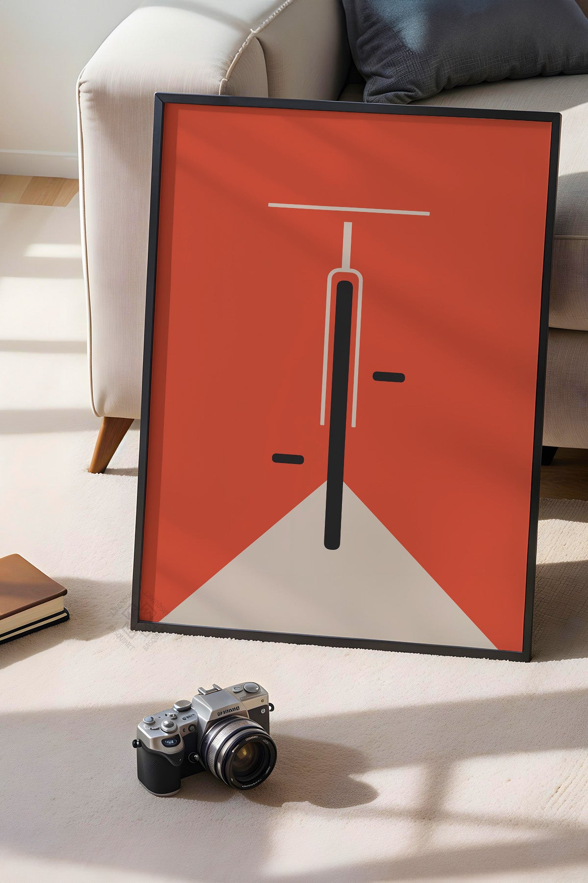 Bauhaus Serisi Siyah Çerçeveli Poster, Tablo No:58