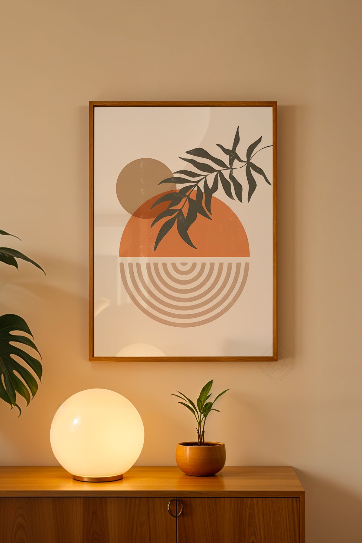 Bohemian Serisi Ahşap Çerçeveli Poster, Tablo No:39