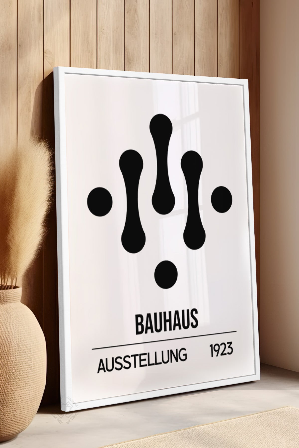 Bauhaus Serisi Beyaz Çerçeveli Poster, Tablo No:125