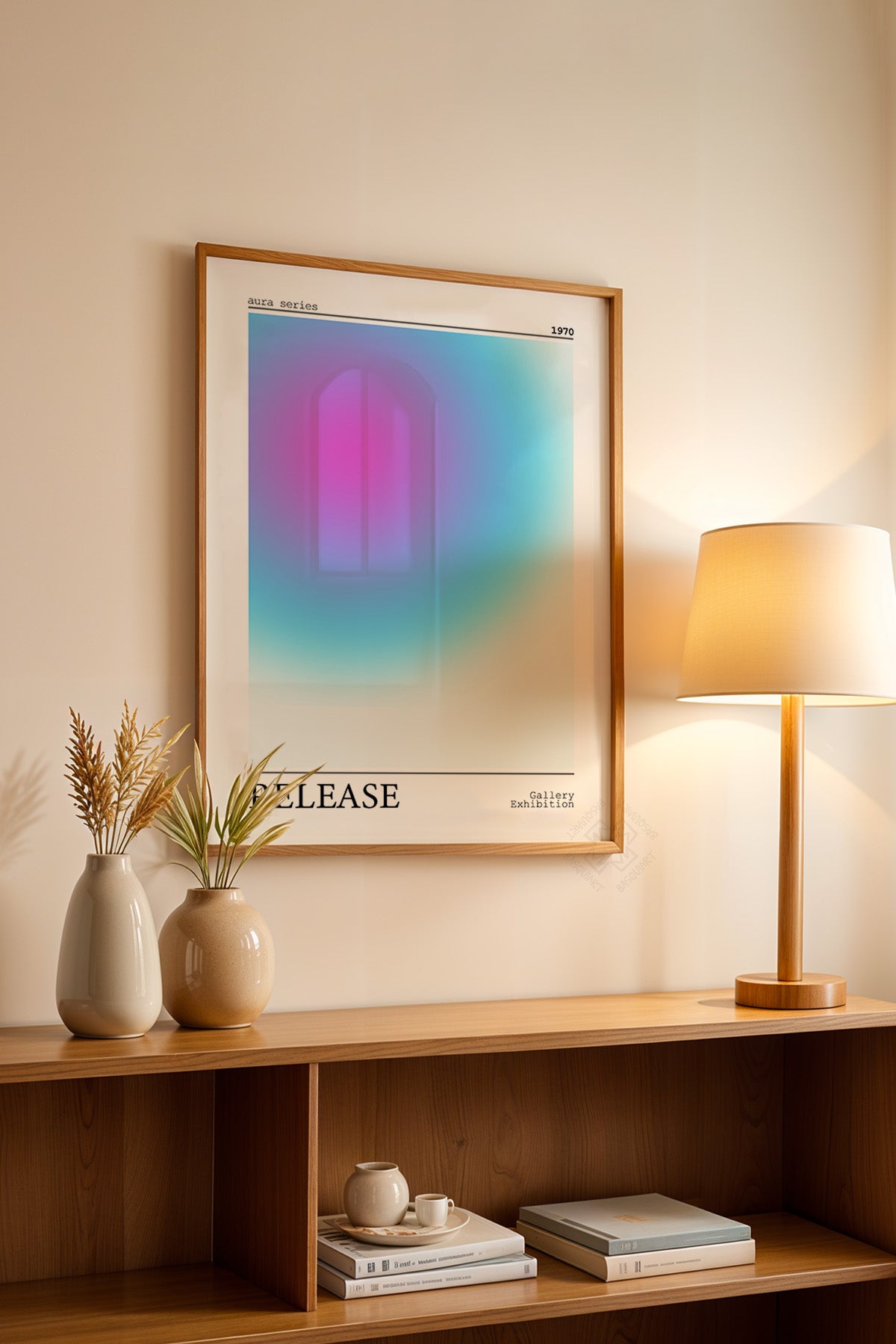 Aura Serisi Ahşap Çerçeveli Poster, Tablo No:63