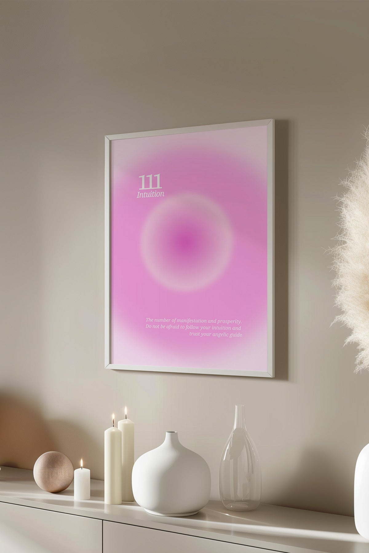 Aura Serisi Beyaz Çerçeveli Poster, Tablo No:166