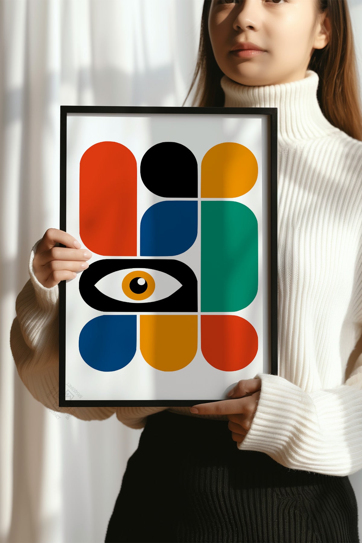 Bauhaus Serisi Siyah Çerçeveli Poster, Tablo No:3