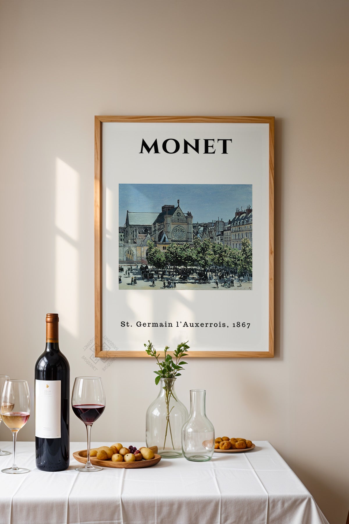 Claude Monet Serisi Ahşap Çerçeveli Poster, Tablo Duvar Dekoru No:23