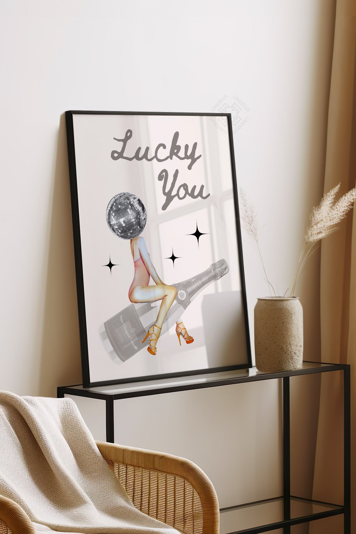 Lucky You Serisi Siyah Çerçeveli Poster, Tablo Duvar Dekoru No:11