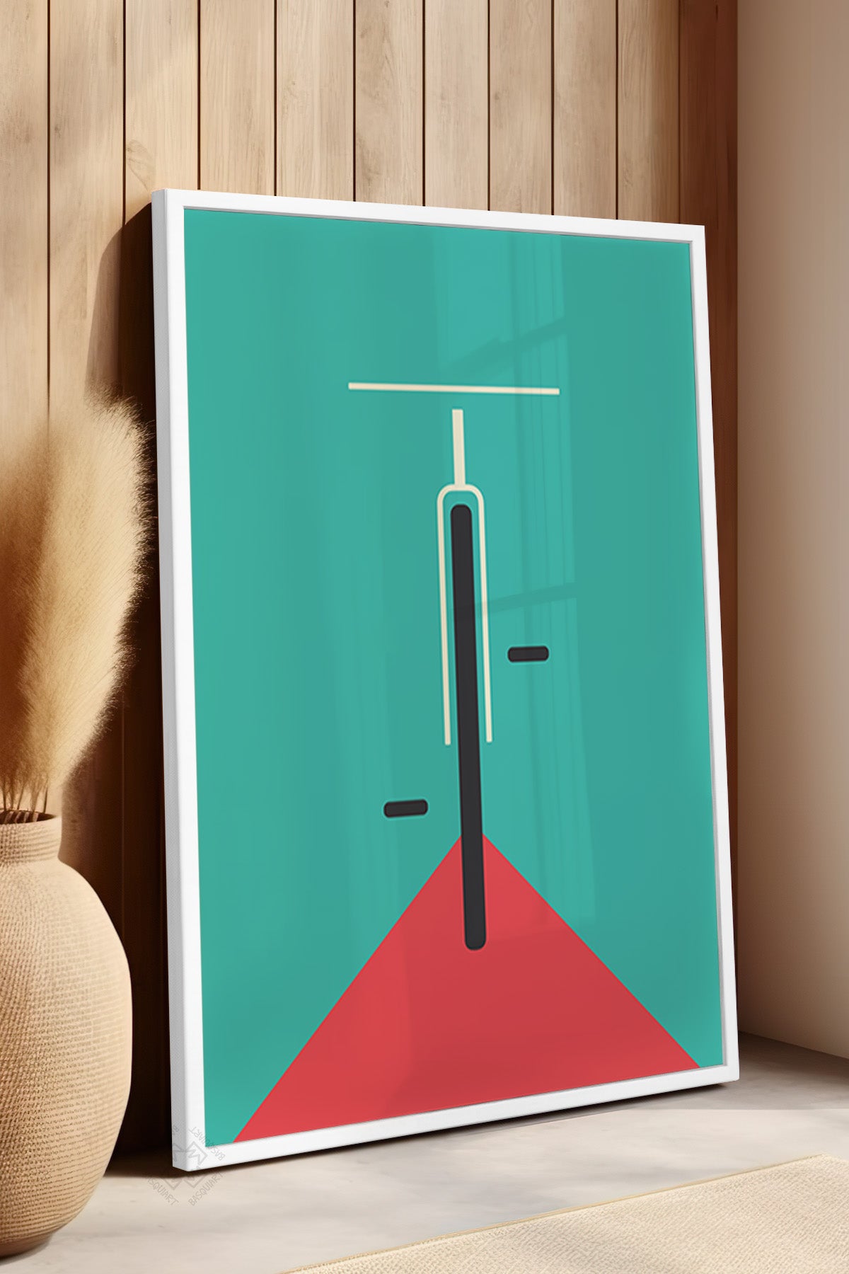 Bauhaus Serisi Beyaz Çerçeveli Poster, Tablo No:59