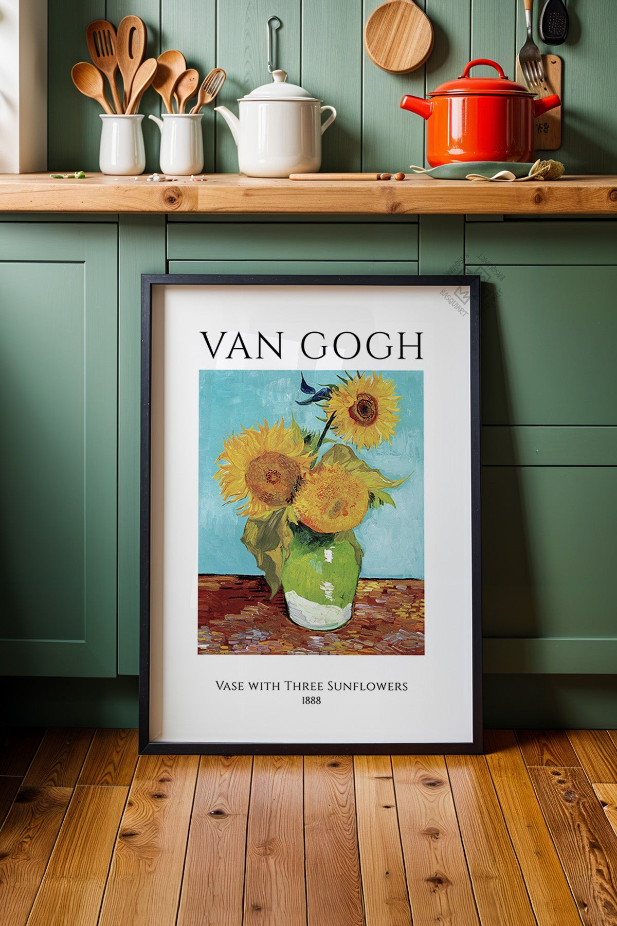 Vincent Van Gogh Serisi Siyah Çerçeveli Poster, Tablo Duvar Dekoru No:21