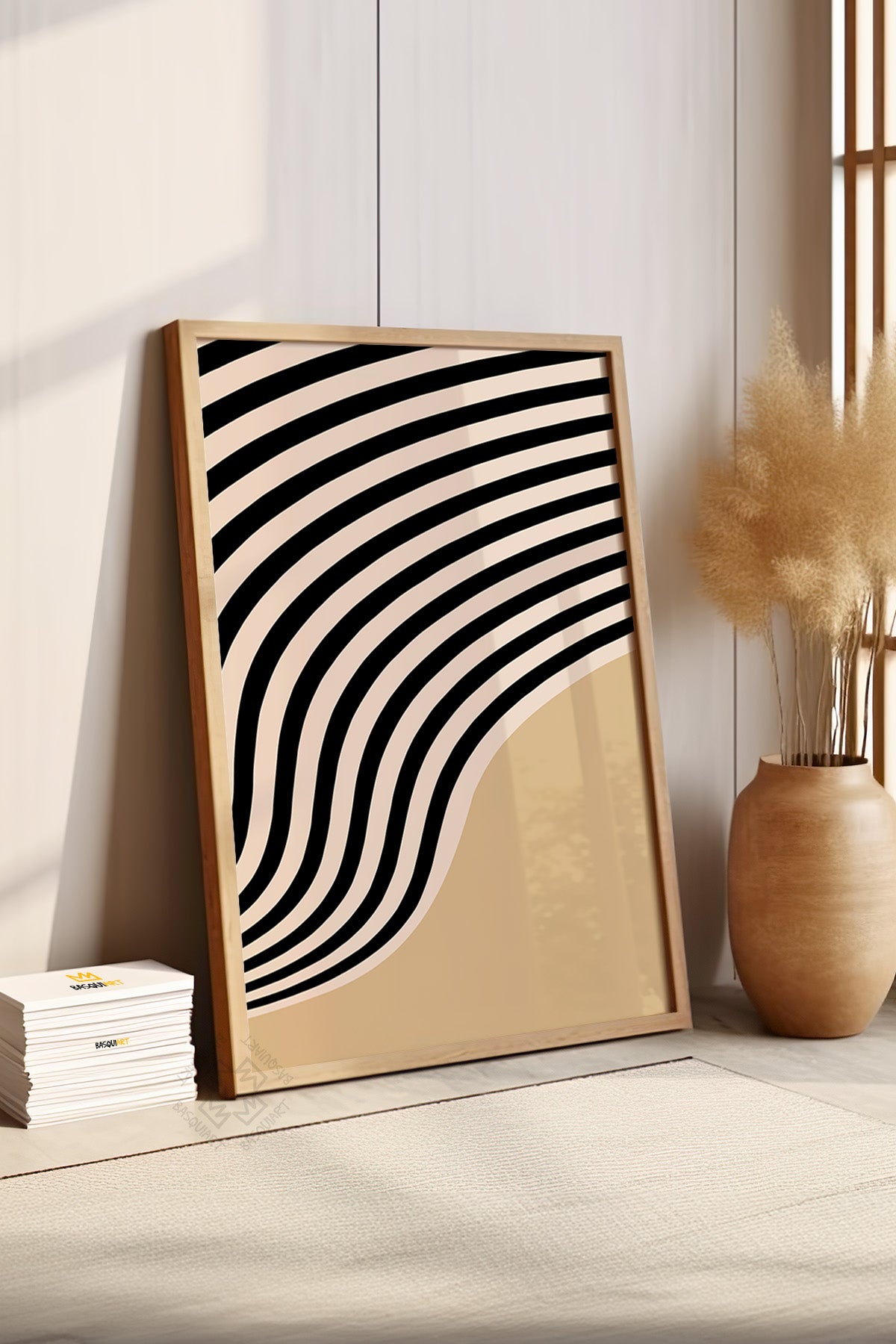 Bauhaus Serisi Ahşap Çerçeveli Poster, Tablo No:66