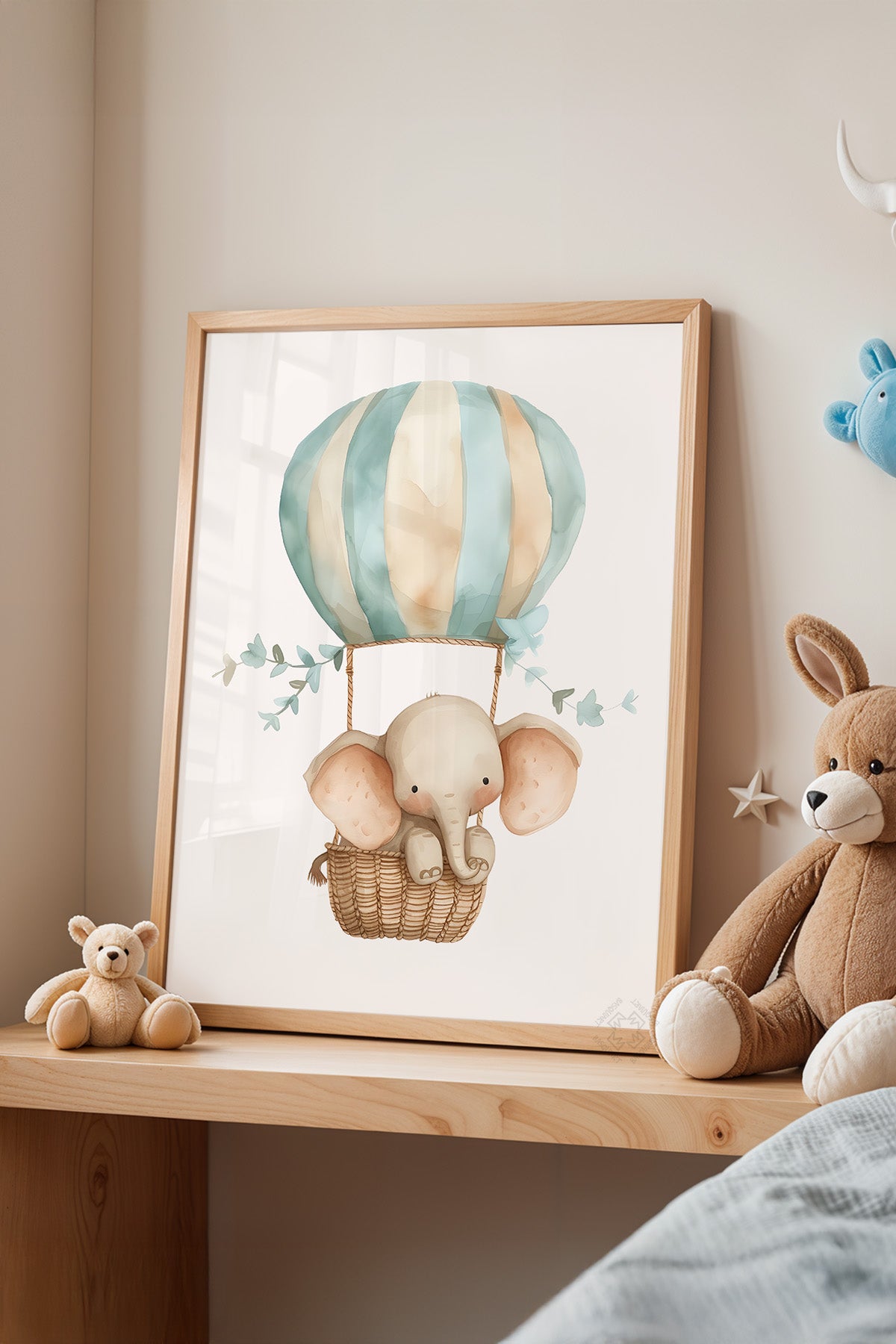 Çocuk Odası, Bebek Odası Ahşap Çerçeveli Poster, Tablo No:46