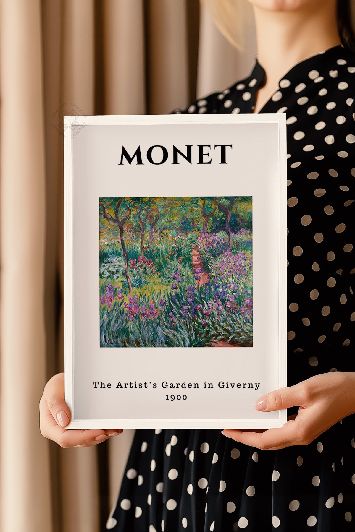 Claude Monet Serisi Beyaz Çerçeveli Poster, Tablo Duvar Dekoru No:21