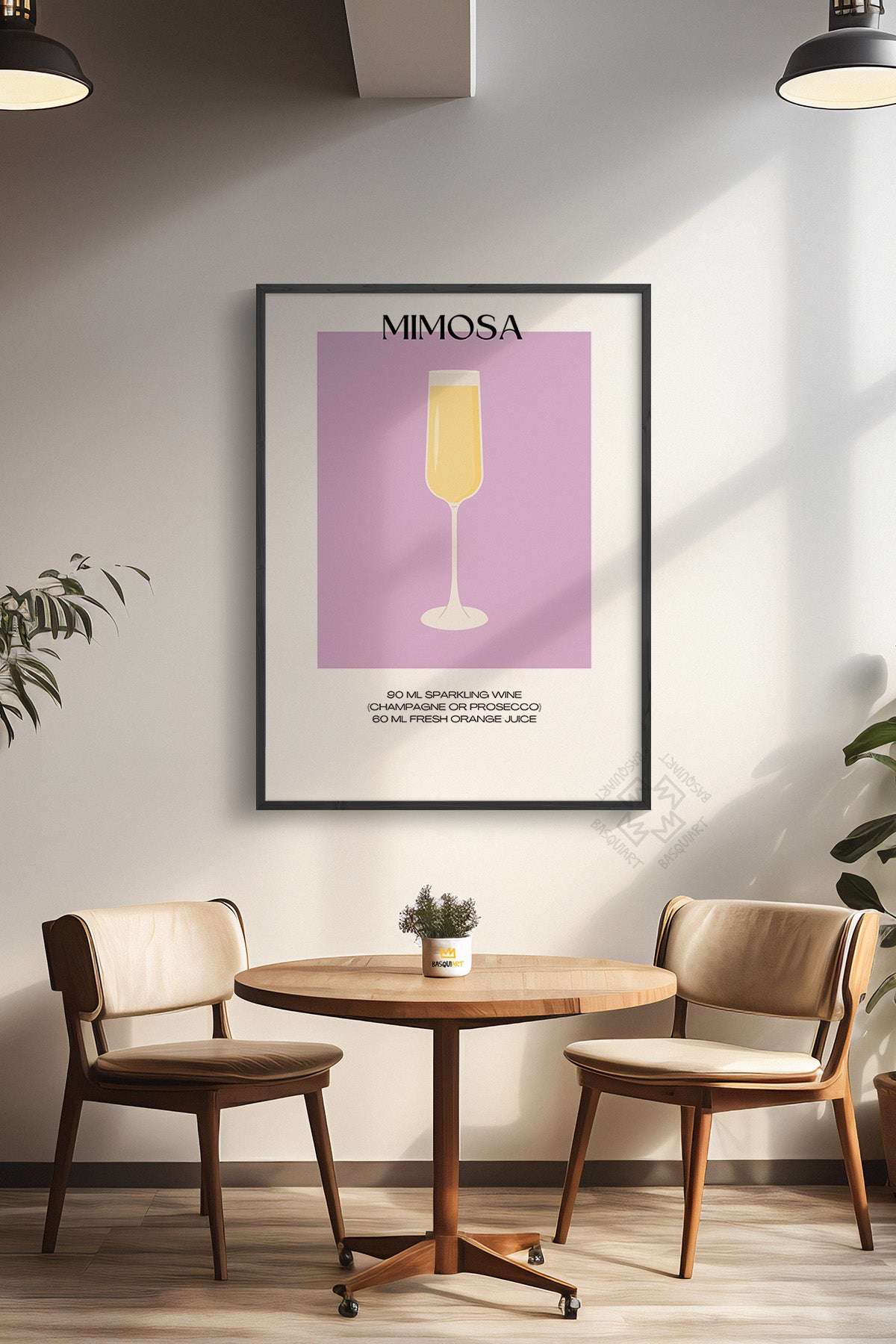 Kokteyl Serisi Siyah Çerçeveli Poster, Tablo, Cafe, Restoran, Mutfak Duvar Dekoru No:25