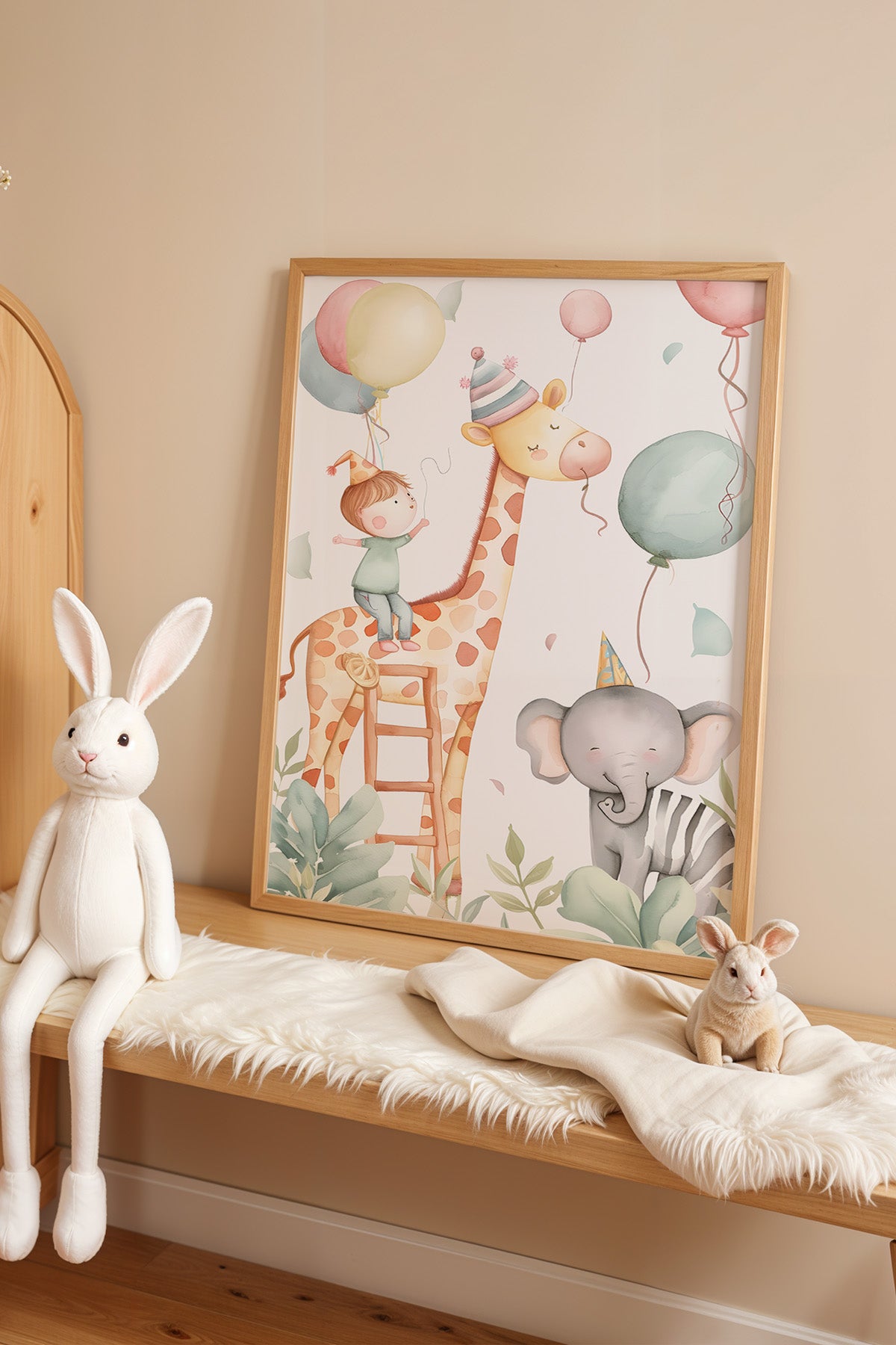 Çocuk Odası, Bebek Odası Ahşap Çerçeveli Poster, Tablo No:77