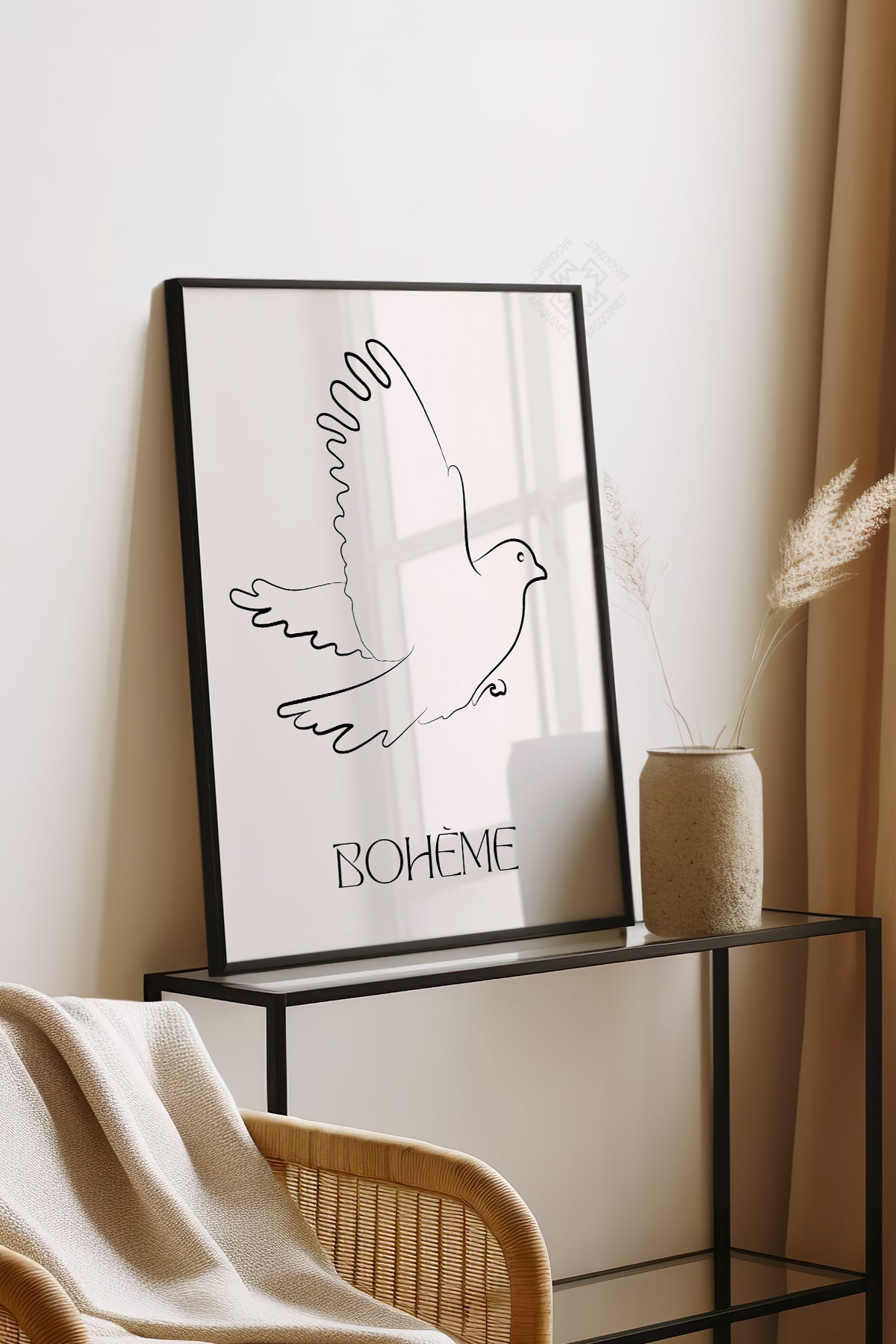 Bohemian Serisi Siyah Çerçeveli Poster, Tablo No:78