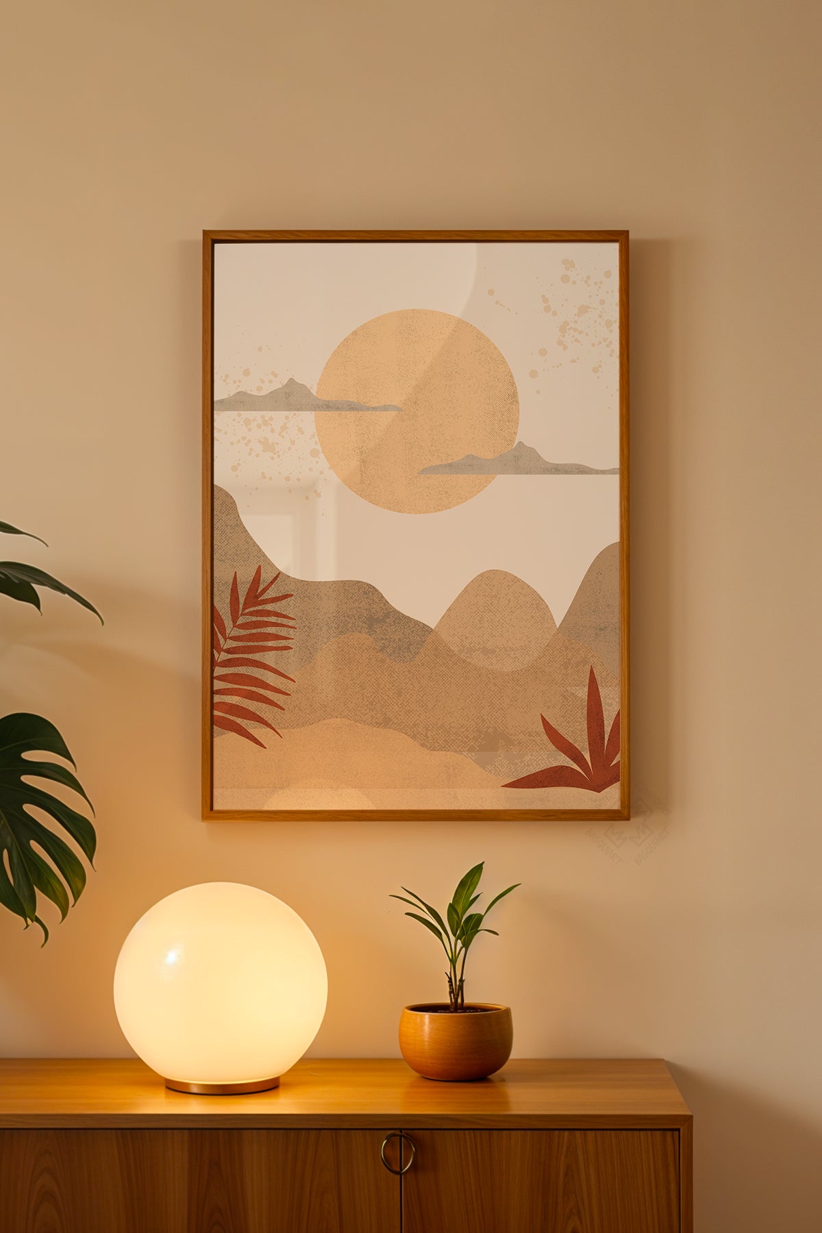 Bohemian Serisi Ahşap Çerçeveli Poster, Tablo No:14