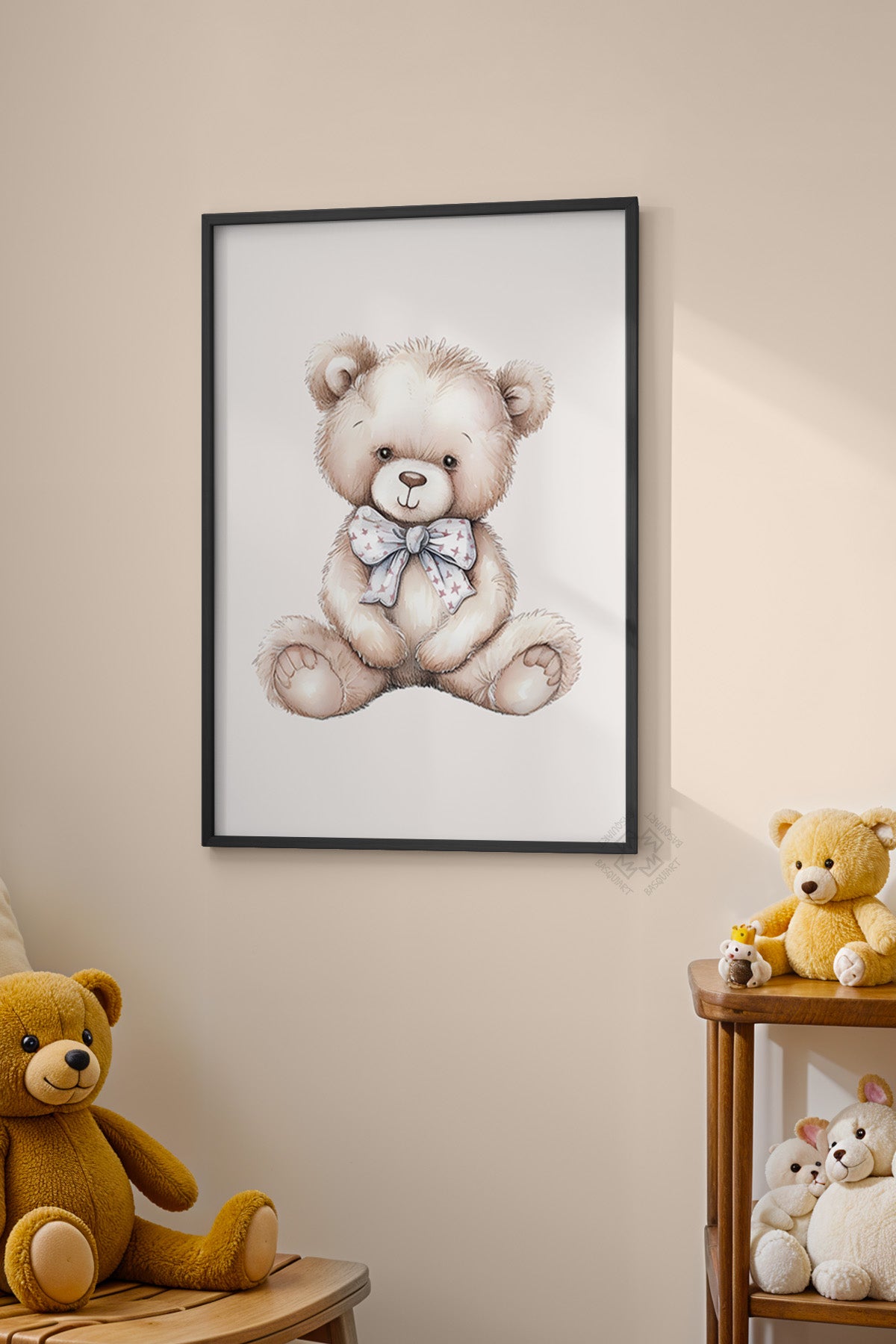 Çocuk Odası, Bebek Odası Siyah Çerçeveli Poster, Tablo No:57