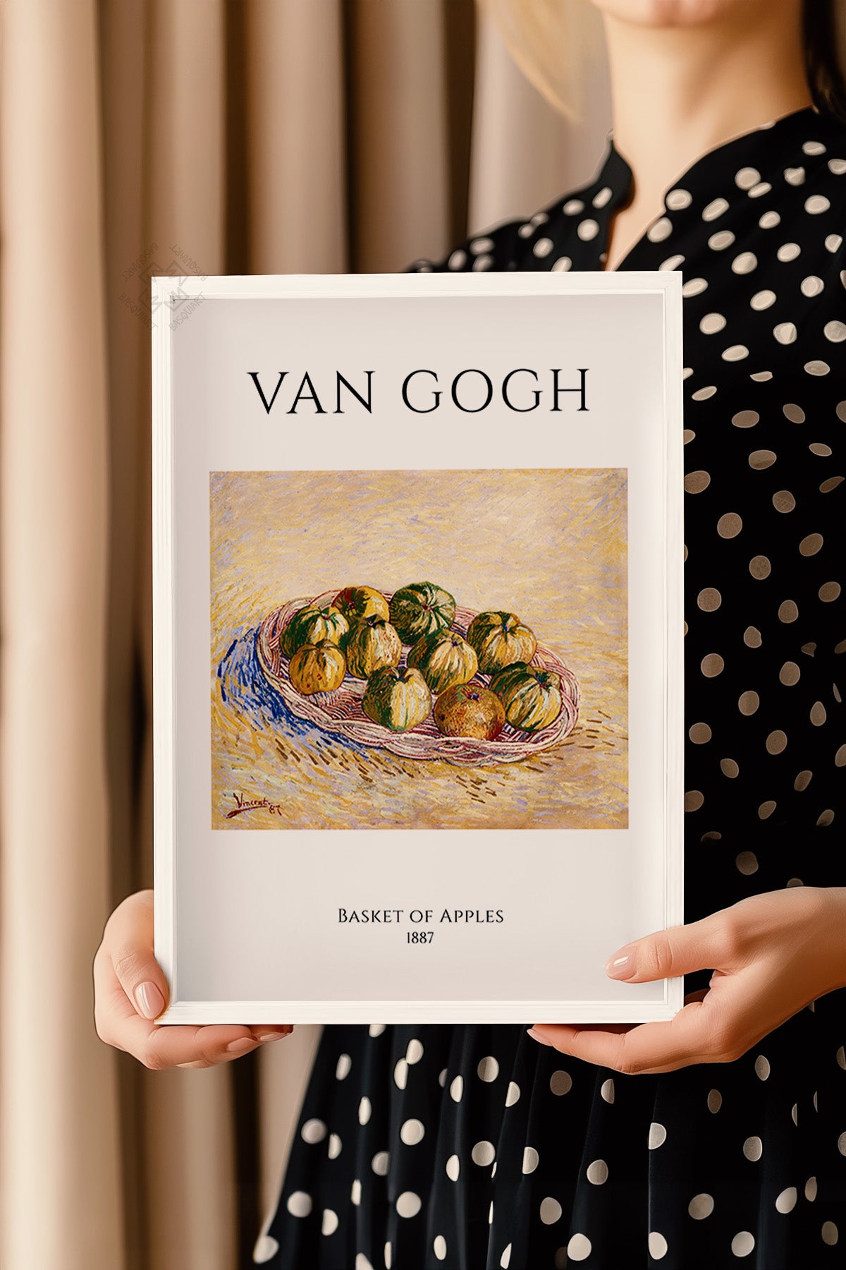 Vincent Van Gogh Serisi Beyaz Çerçeveli Poster, Tablo Duvar Dekoru No:29