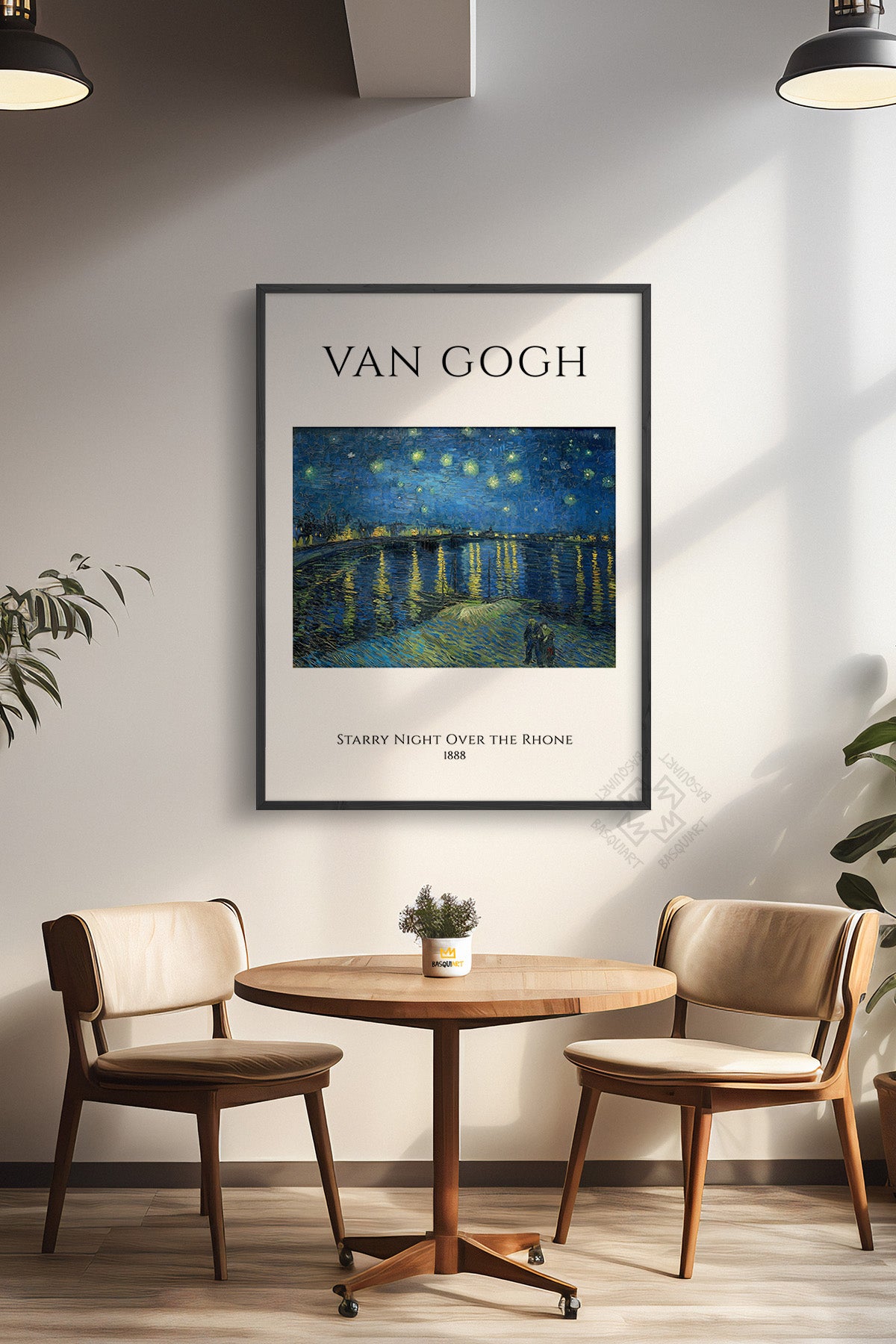 Vincent Van Gogh Serisi Siyah Çerçeveli Poster, Tablo Duvar Dekoru No:7