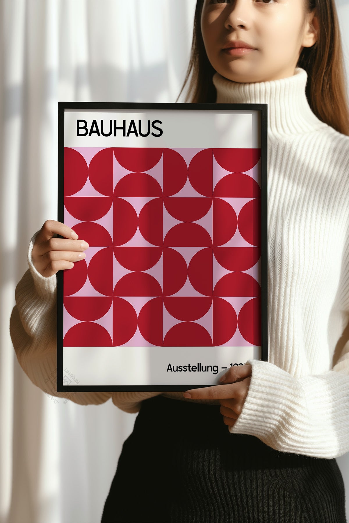 Bauhaus Serisi Siyah Çerçeveli Poster, Tablo No:123