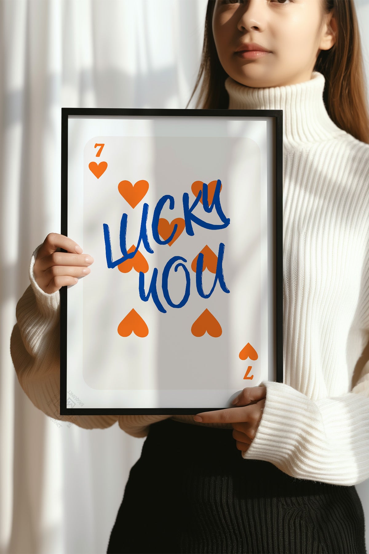 Lucky You Serisi Siyah Çerçeveli Poster, Tablo Duvar Dekoru No:123