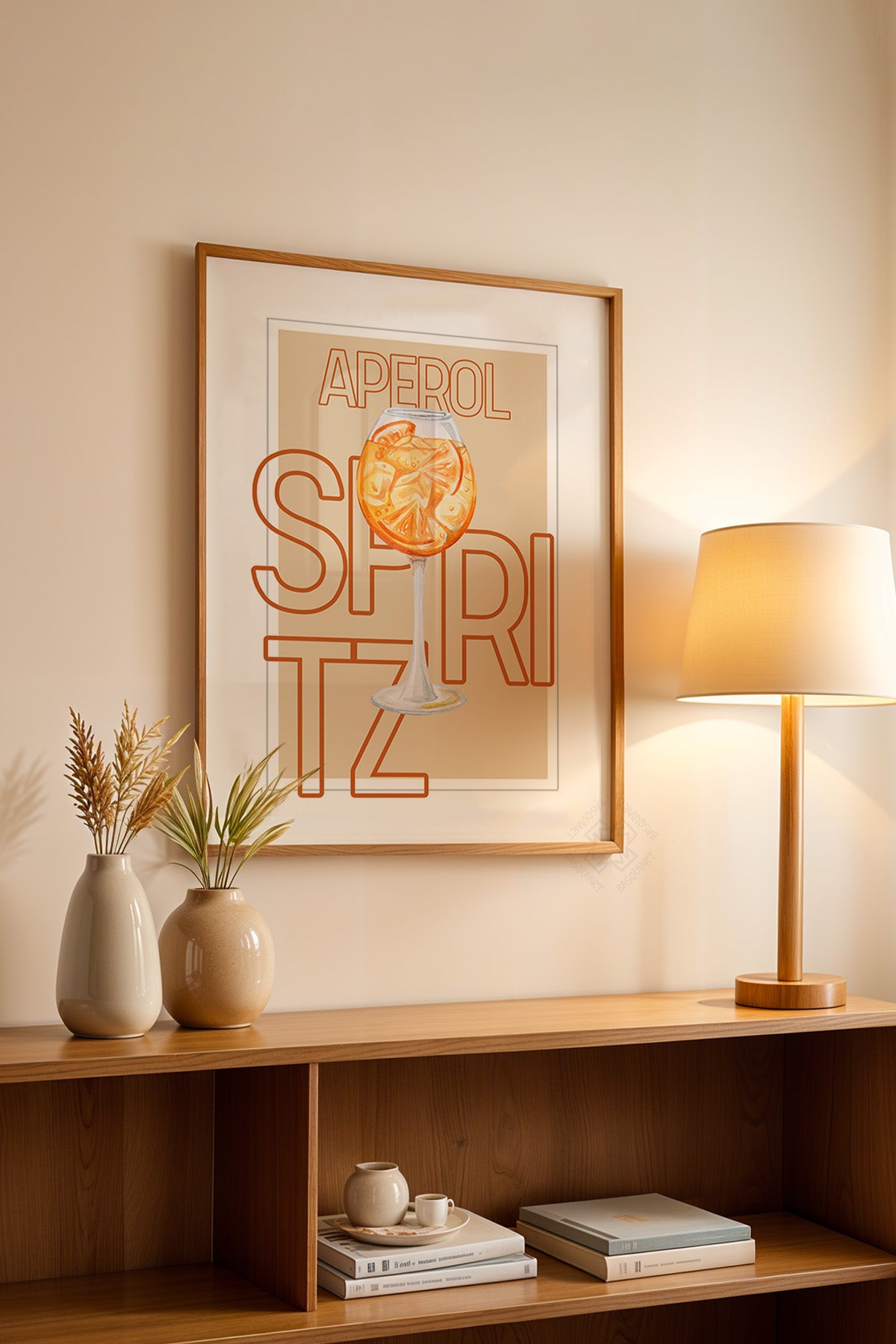 Kokteyl Serisi Ahşap Çerçeveli Poster, Tablo, Cafe, Restoran, Mutfak Duvar Dekoru No:43