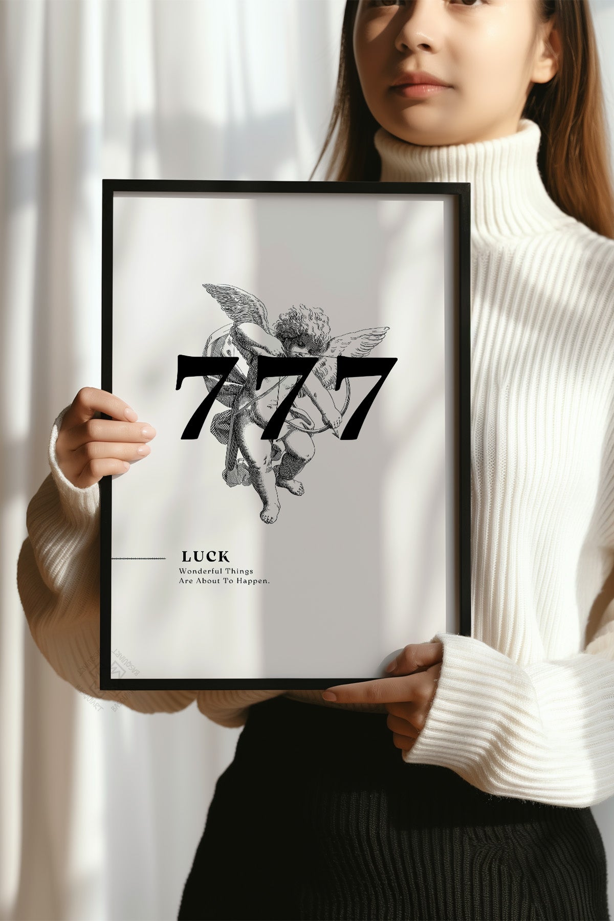 Lucky You Serisi Siyah Çerçeveli Poster, Tablo Duvar Dekoru No:108